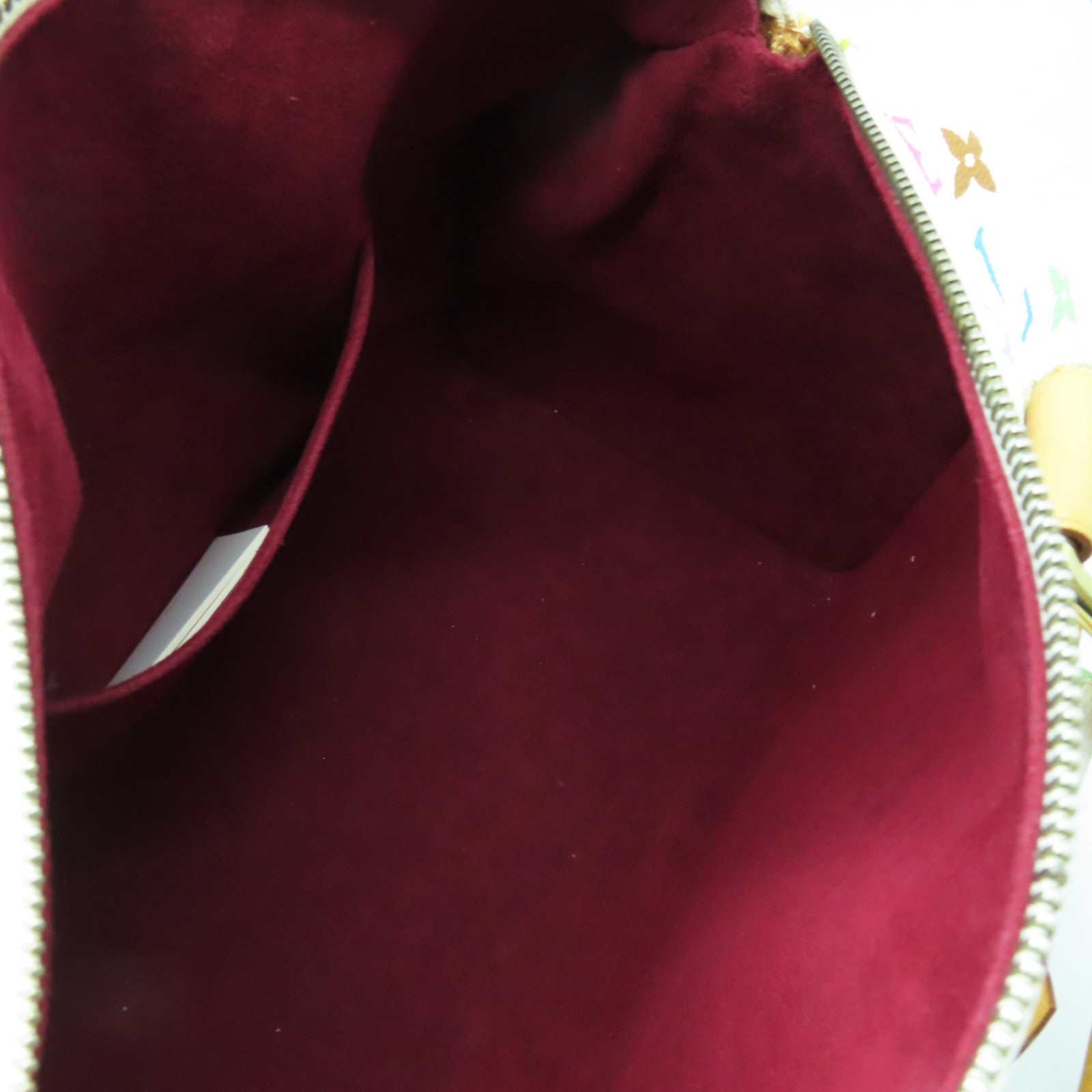 LOUIS VUITTON Monogram Multicolore Speedy 30金扣手挽袋白色