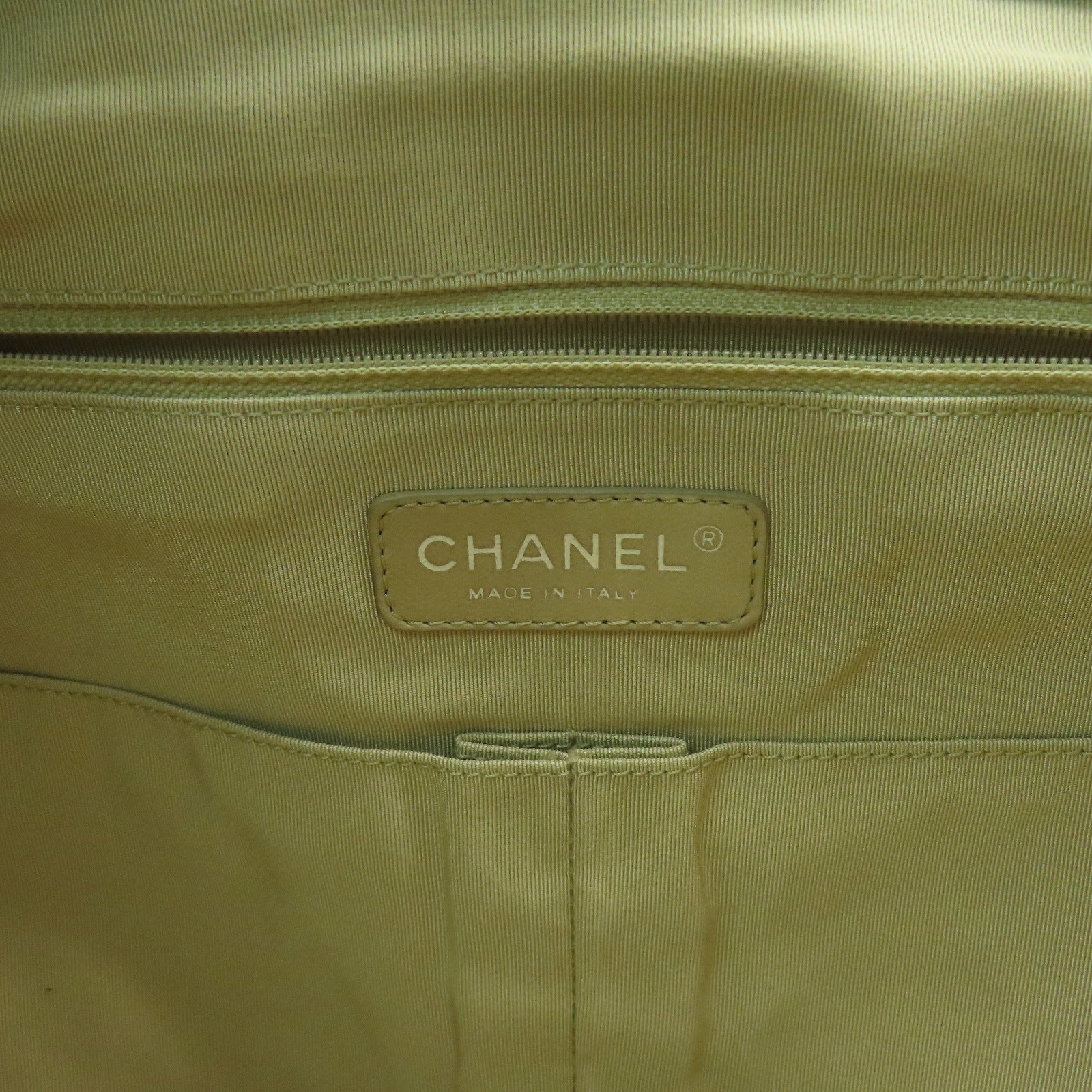 CHANEL 菱格牛皮皮革Shoulder Bag銀扣肩背袋藍色