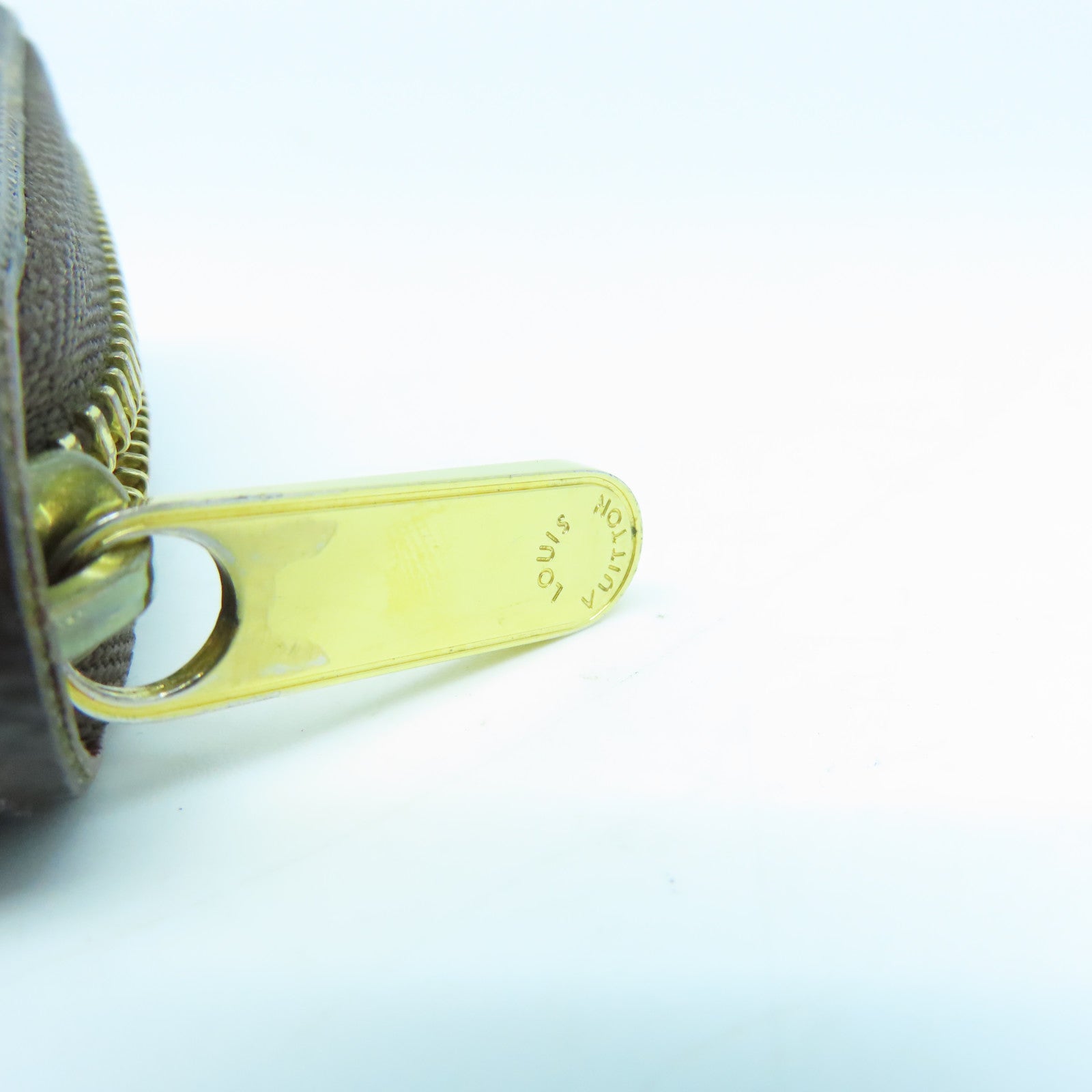 LOUIS VUITTON Monogram Zippy Coin Purse金扣零錢包棕色