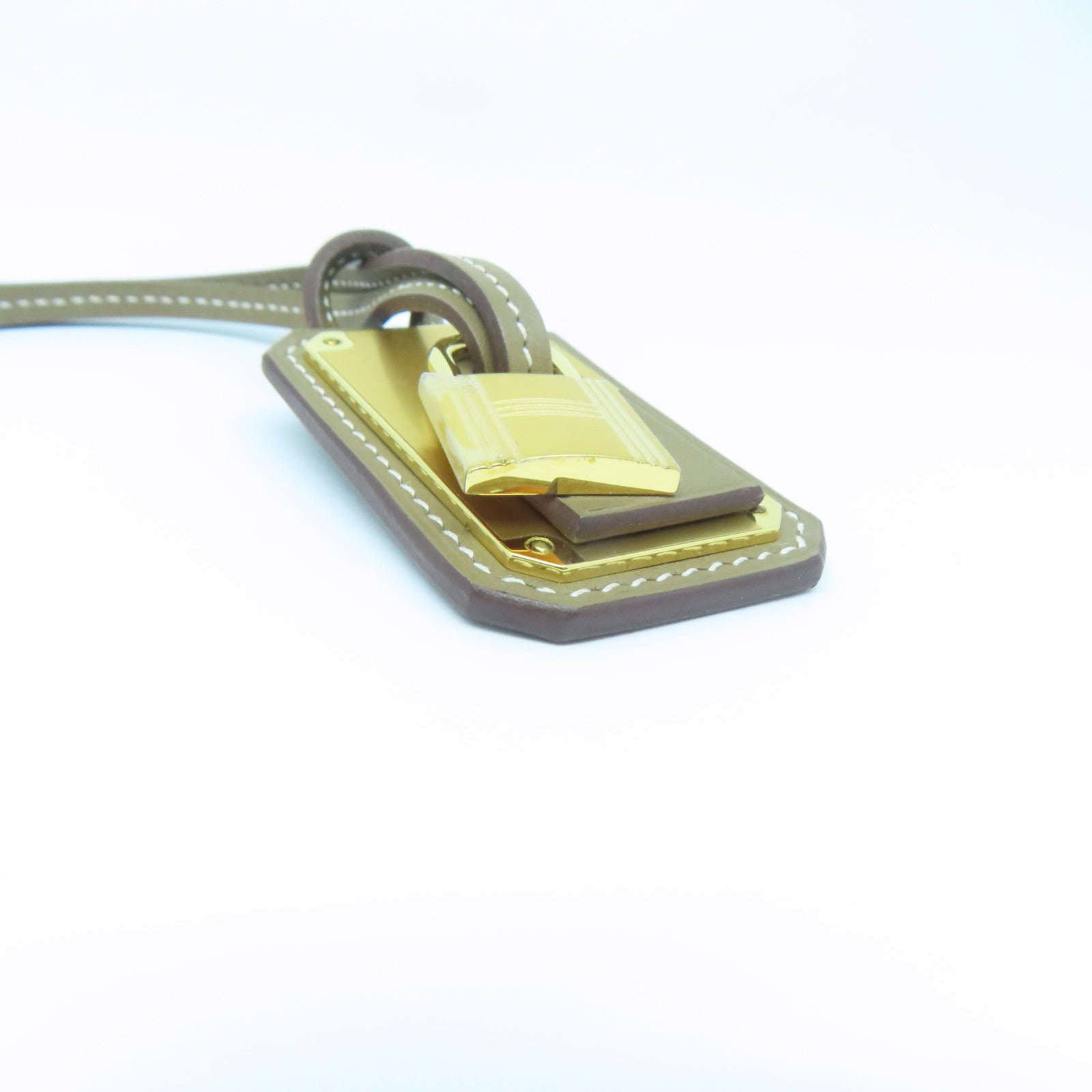 HERMES Swift皮革Necklace项链Etoupe啡色