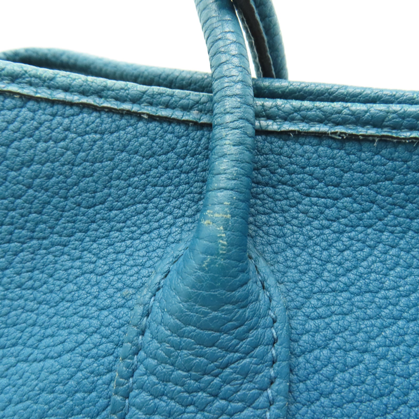 HERMES Country皮革GardenParty PM銀扣手挽袋