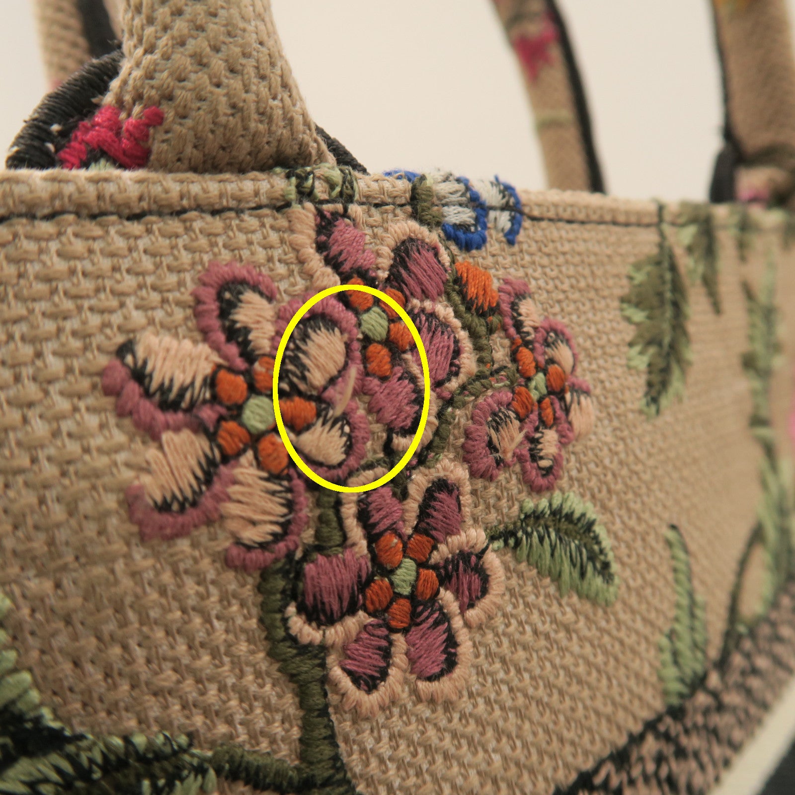 Dior Canvas Tote Bag Pink Beige