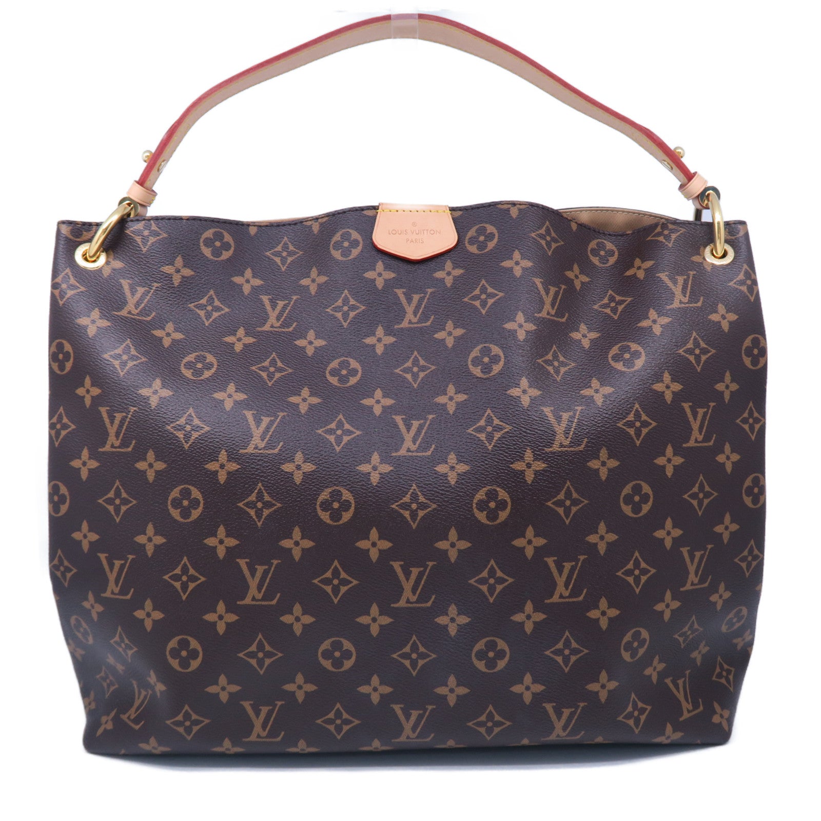 LOUIS VUITTON Monogram Graceful MM金扣肩背袋啡色