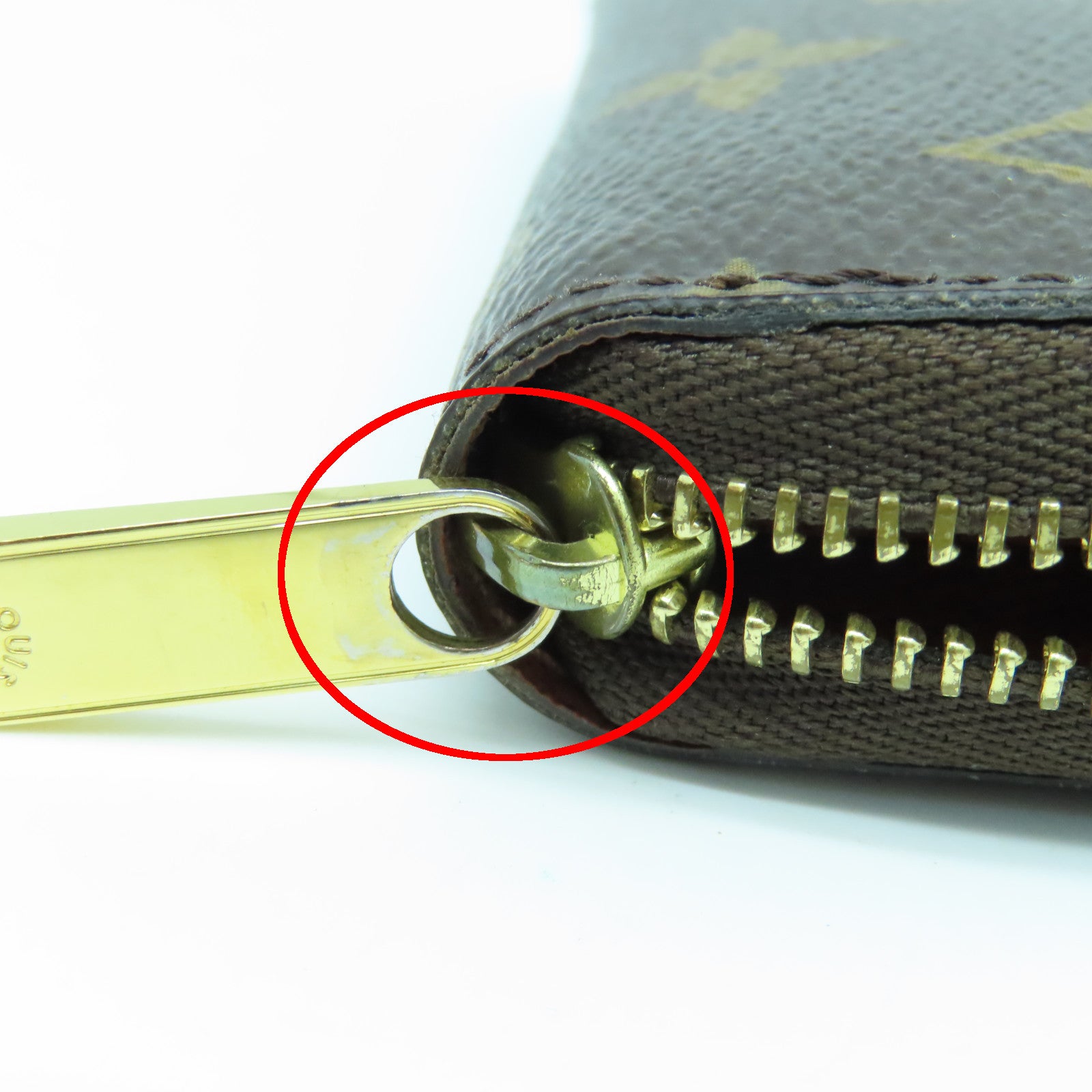 LOUIS VUITTON Monogram Zippy Coin Purse金扣零錢包棕色