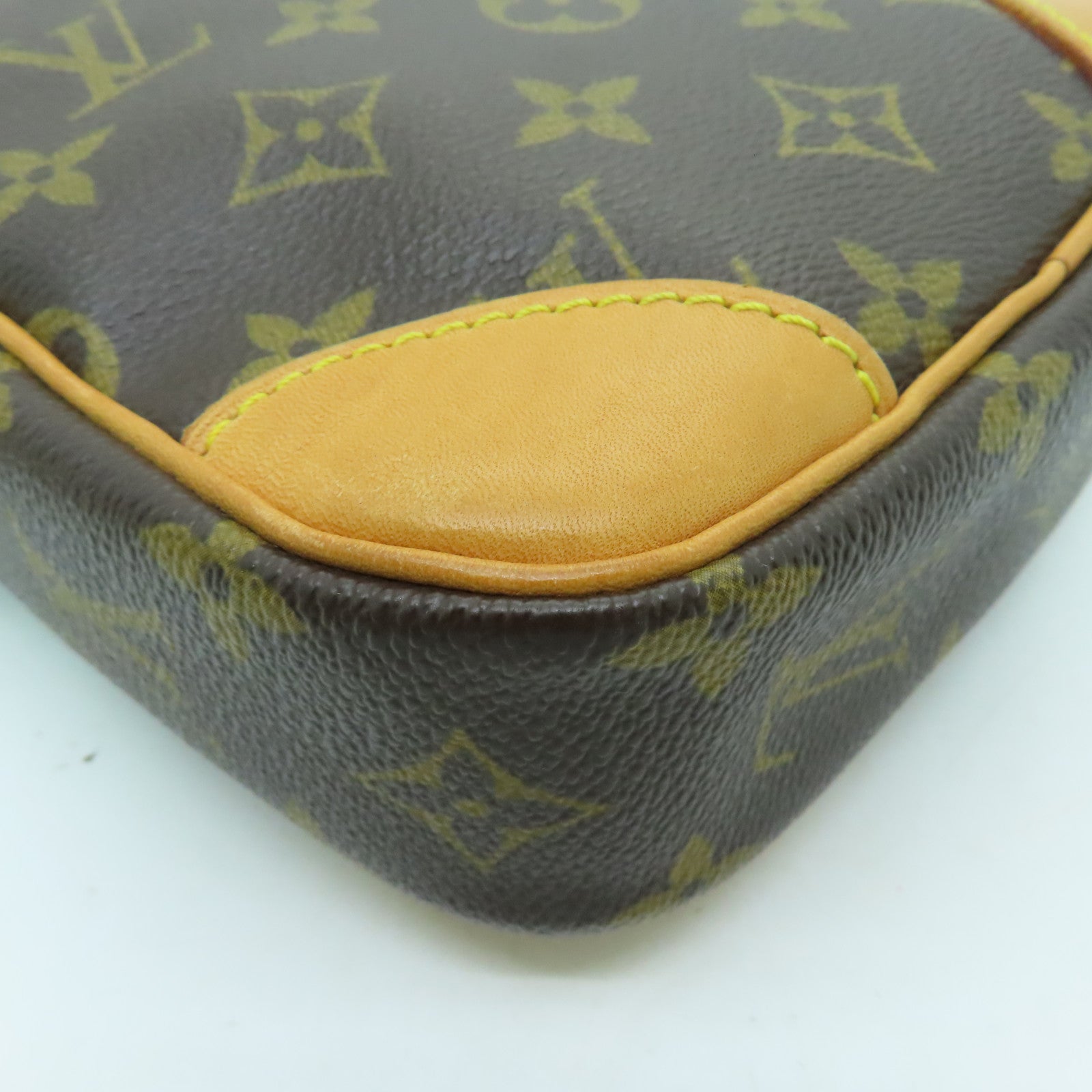 LOUIS VUITTON Monogram Danube Gold Buckle Shoulder Bag Brown