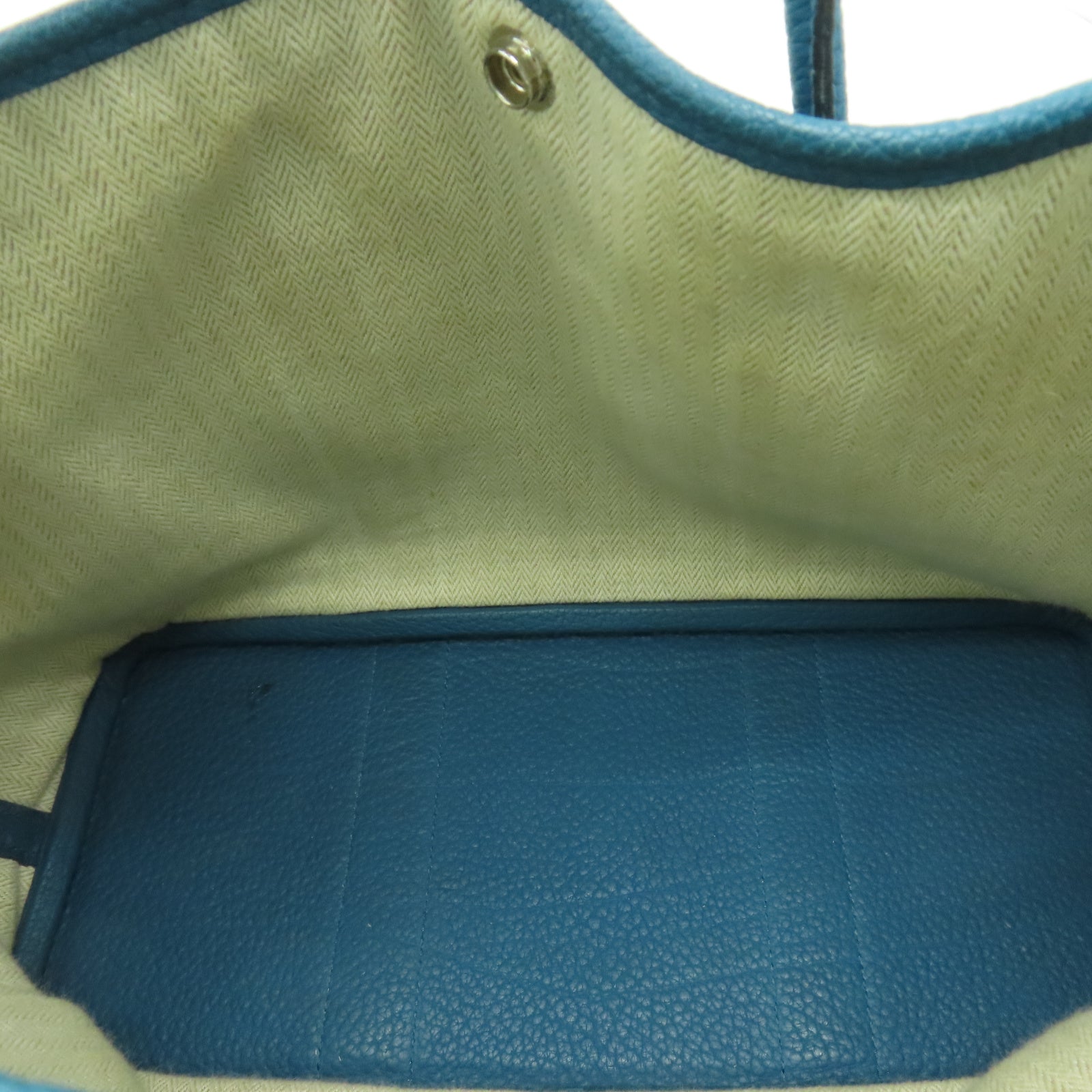 HERMES Country皮革GardenParty PM銀扣手挽袋