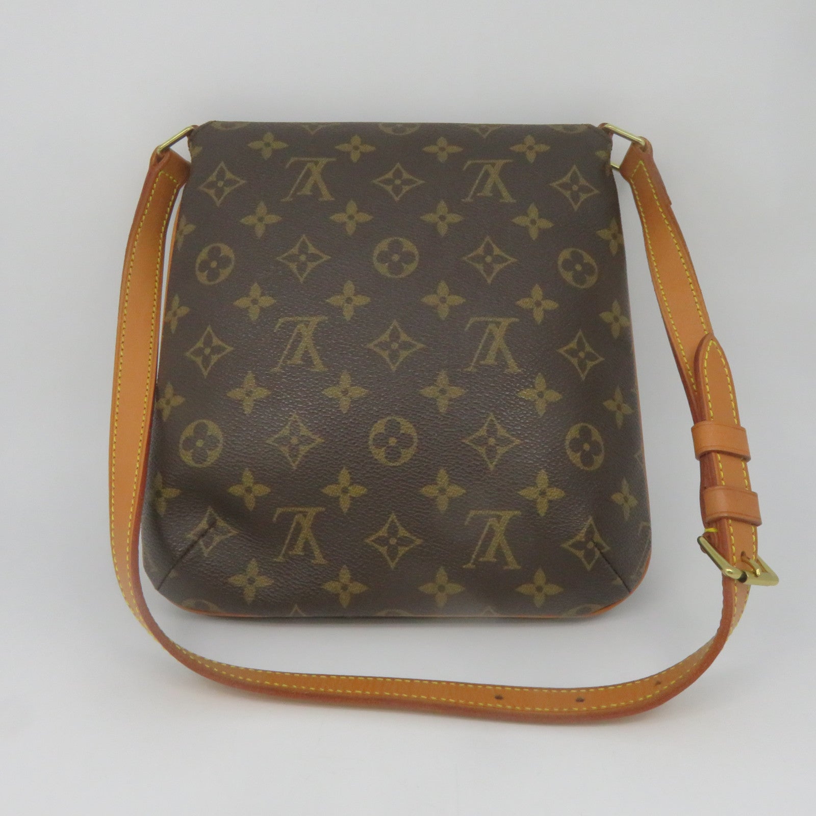 LOUIS VUITTON Monogram Musette Shoulder金扣肩背袋啡色