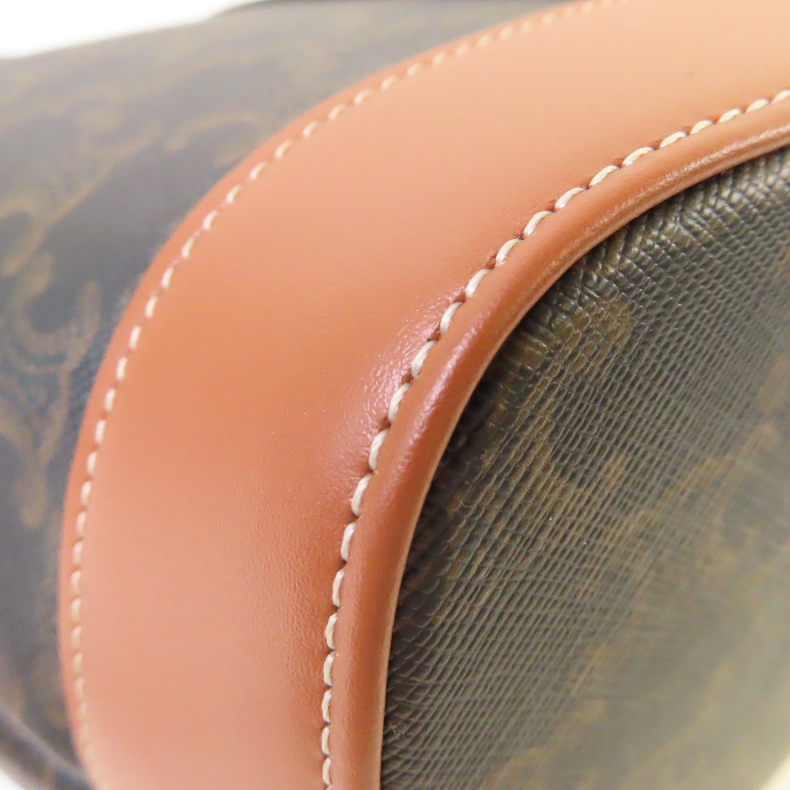 CELINE Triomphe帆布Small Bucket Shoulder Bag金扣肩背袋啡色