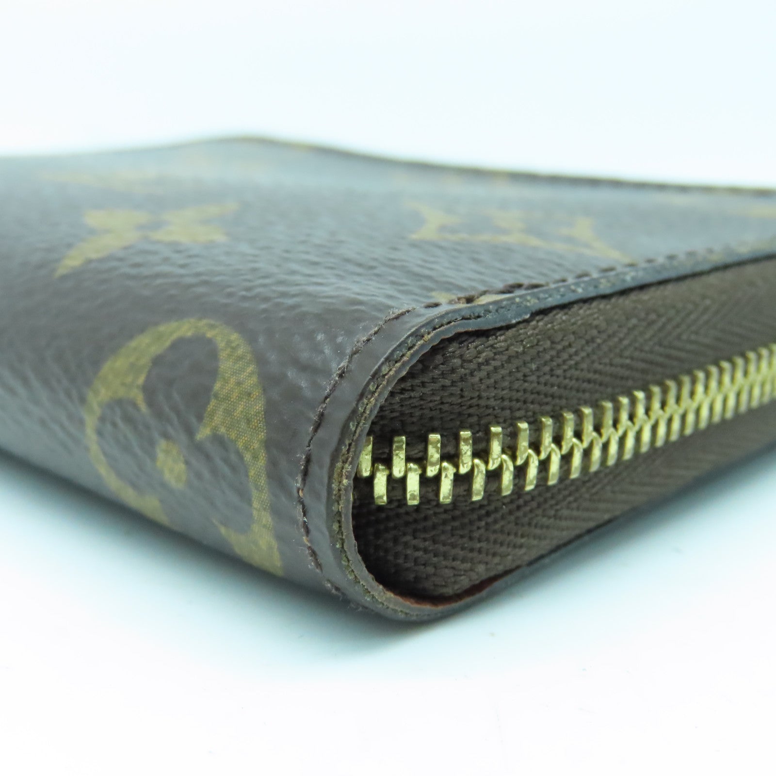 LOUIS VUITTON Monogram Zippy Coin Purse金扣零錢包棕色