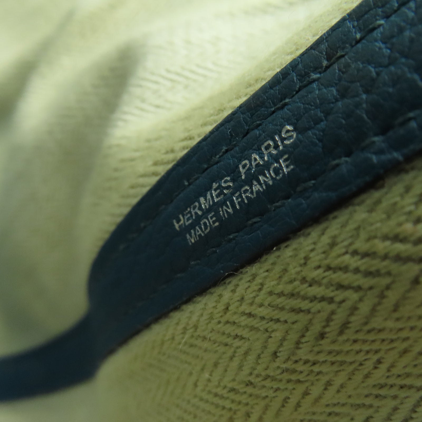HERMES Country皮革GardenParty PM銀扣手挽袋