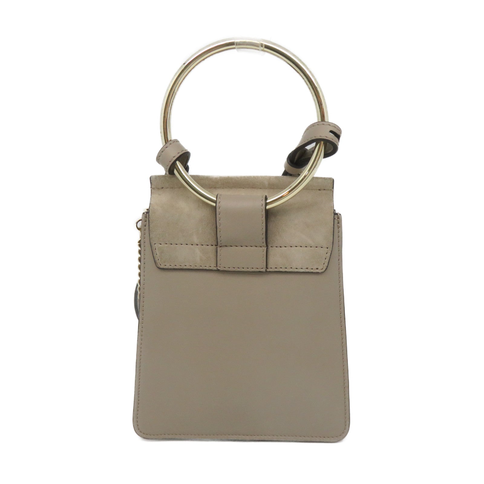 Chloe 牛皮皮革/麂皮皮革Faye Mini Bag 2Way Shoulder Bag手挽肩背两用袋灰色