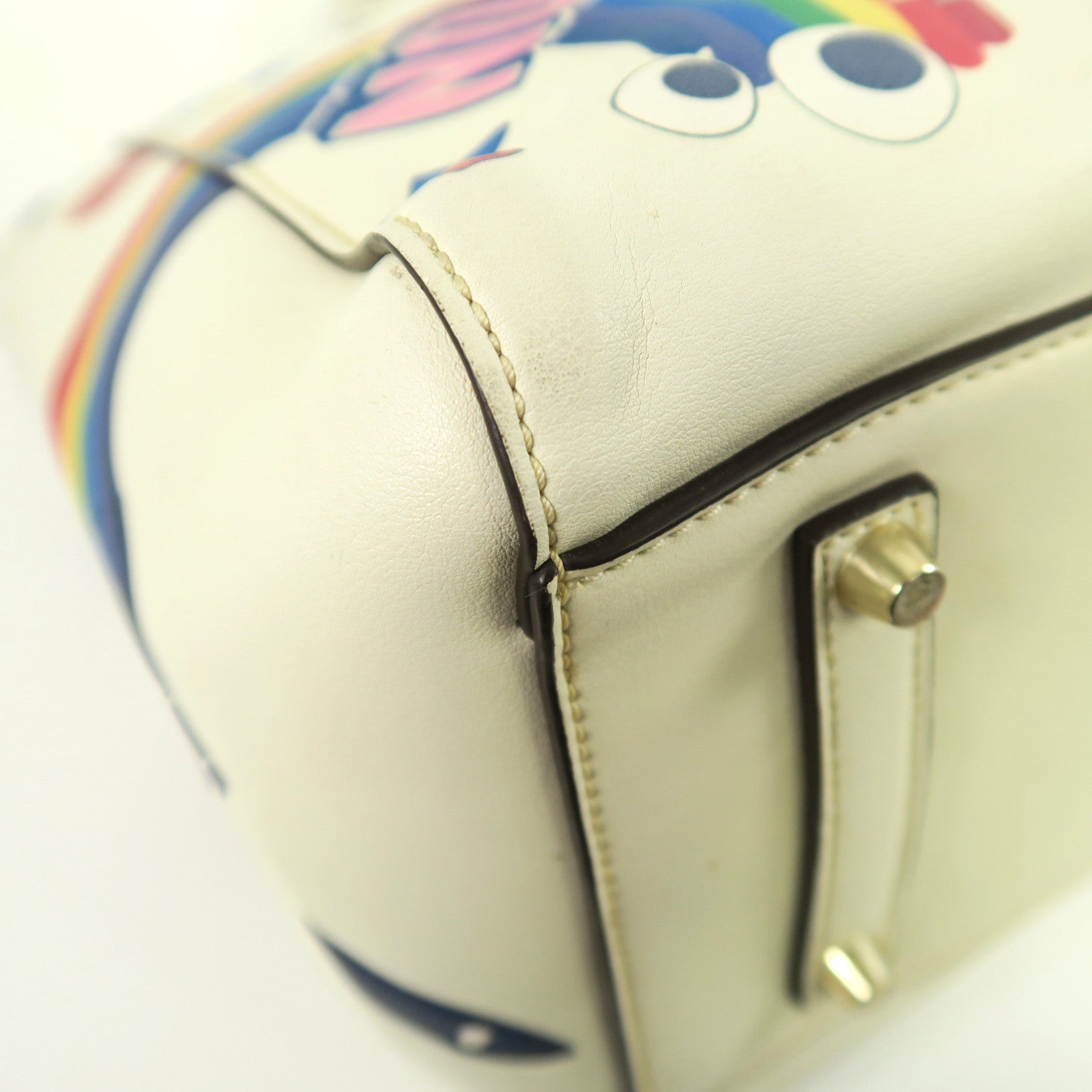 Anya Hindmarch 牛皮皮革Hand Bag金扣手挽袋彩色