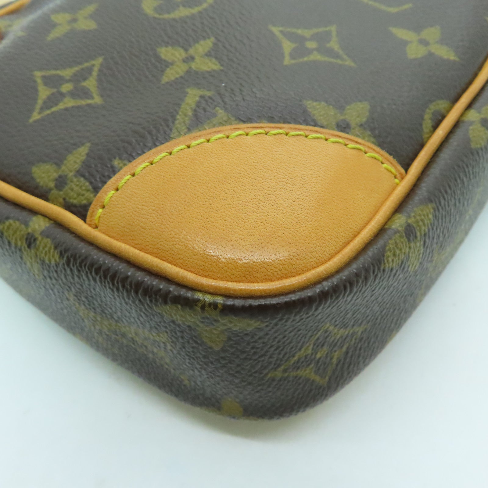 LOUIS VUITTON Monogram Danube Gold Buckle Shoulder Bag Brown