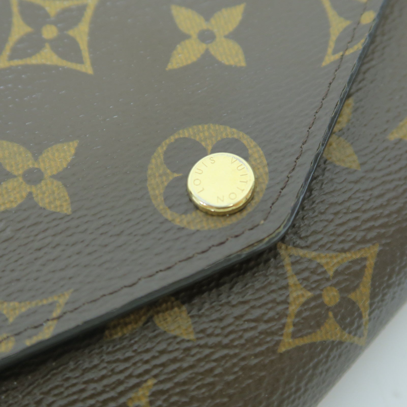 LOUIS VUITTON Monogram Sarah Long Wallet金扣長錢包啡色
