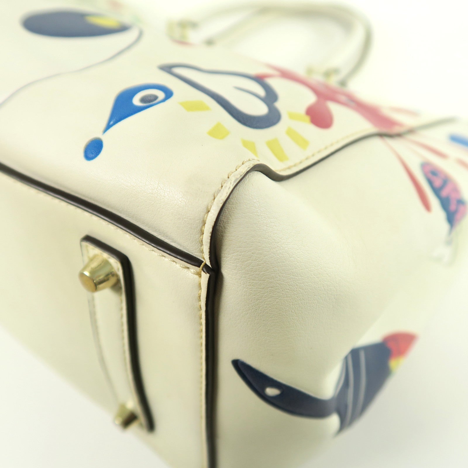 Anya Hindmarch 牛皮皮革Hand Bag金扣手挽袋彩色