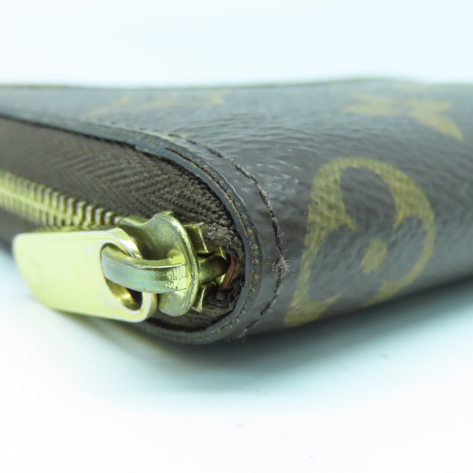 LOUIS VUITTON Monogram Zippy Coin Purse金扣零錢包棕色