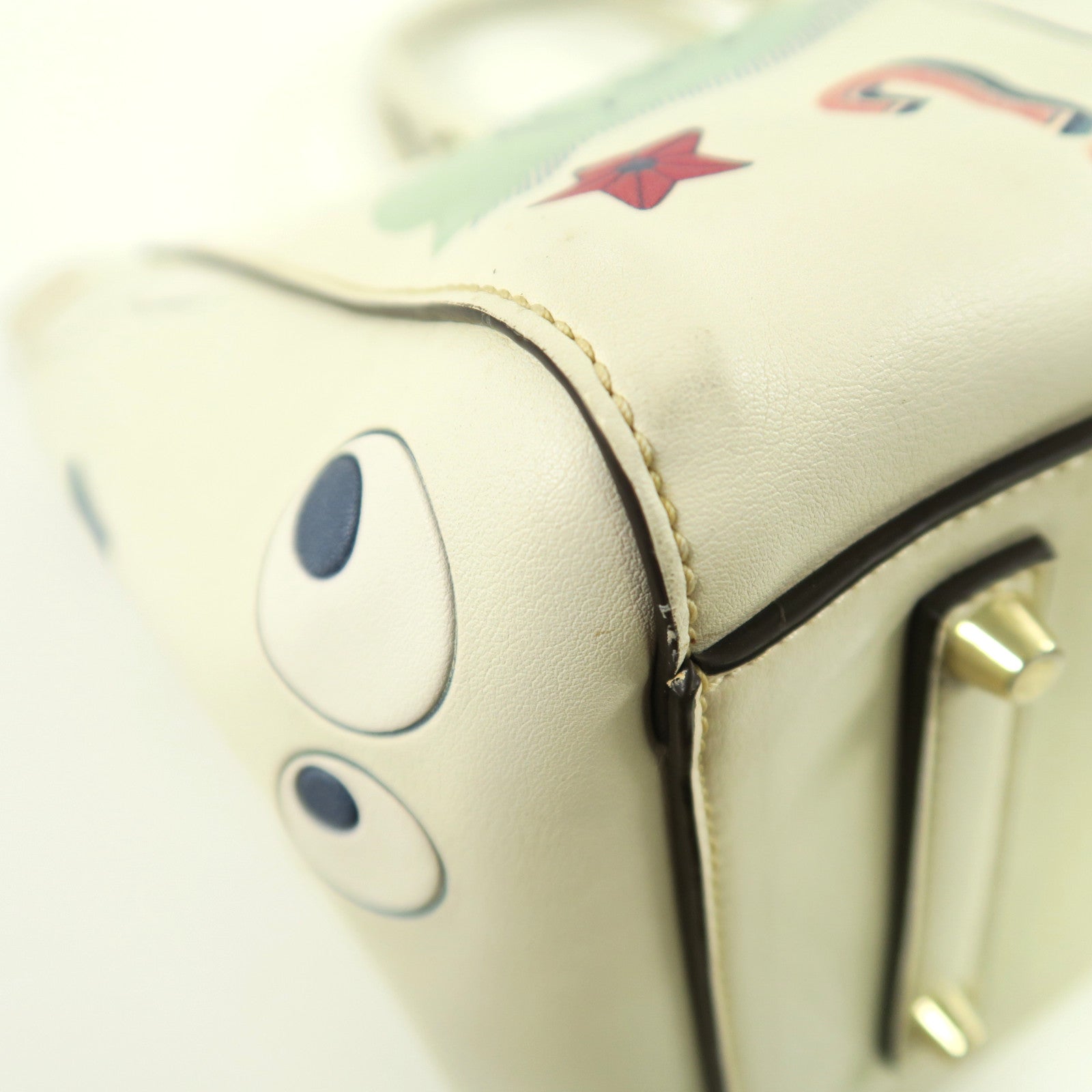 Anya Hindmarch 牛皮皮革Hand Bag金扣手挽袋彩色