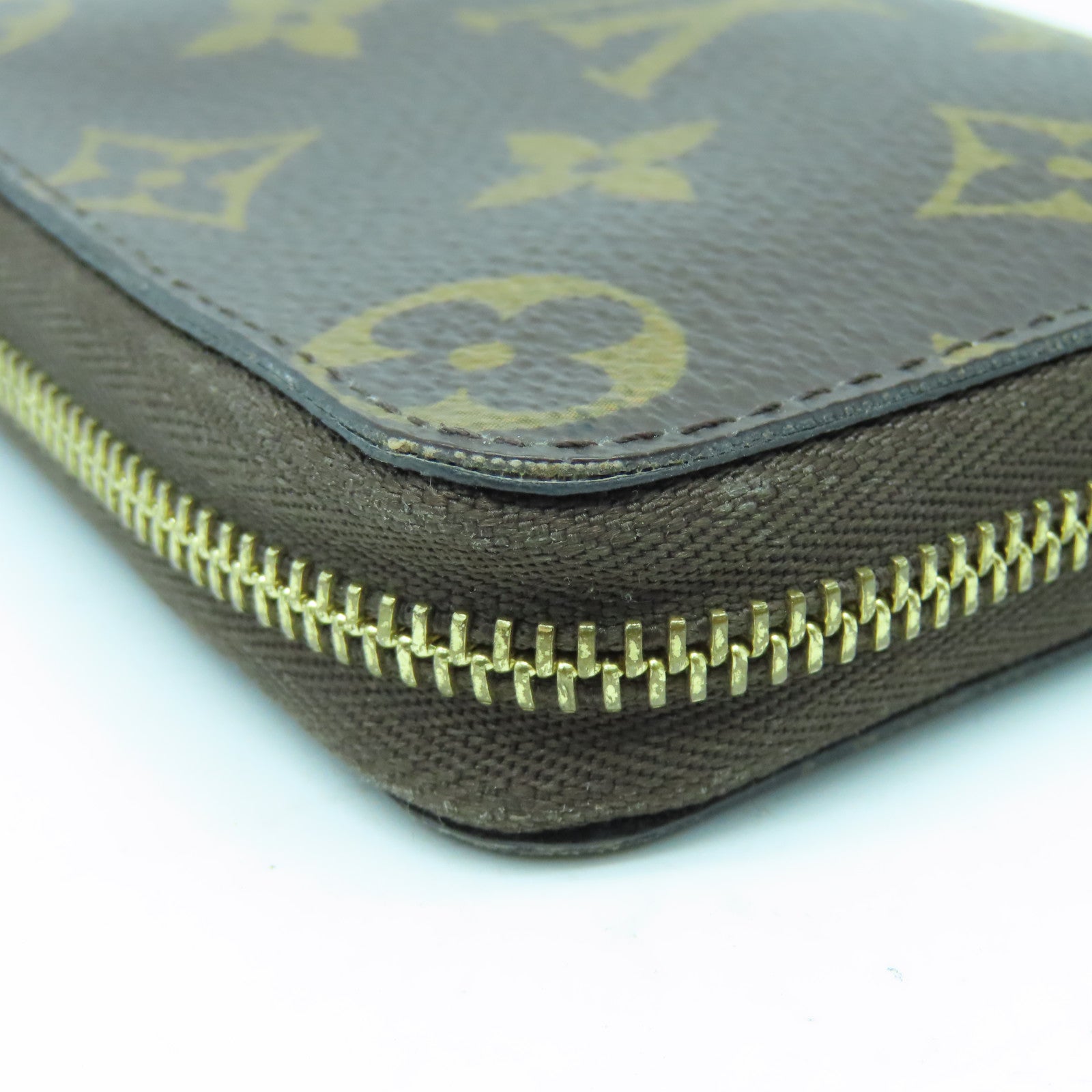 LOUIS VUITTON Monogram Zippy Coin Purse金扣零錢包棕色