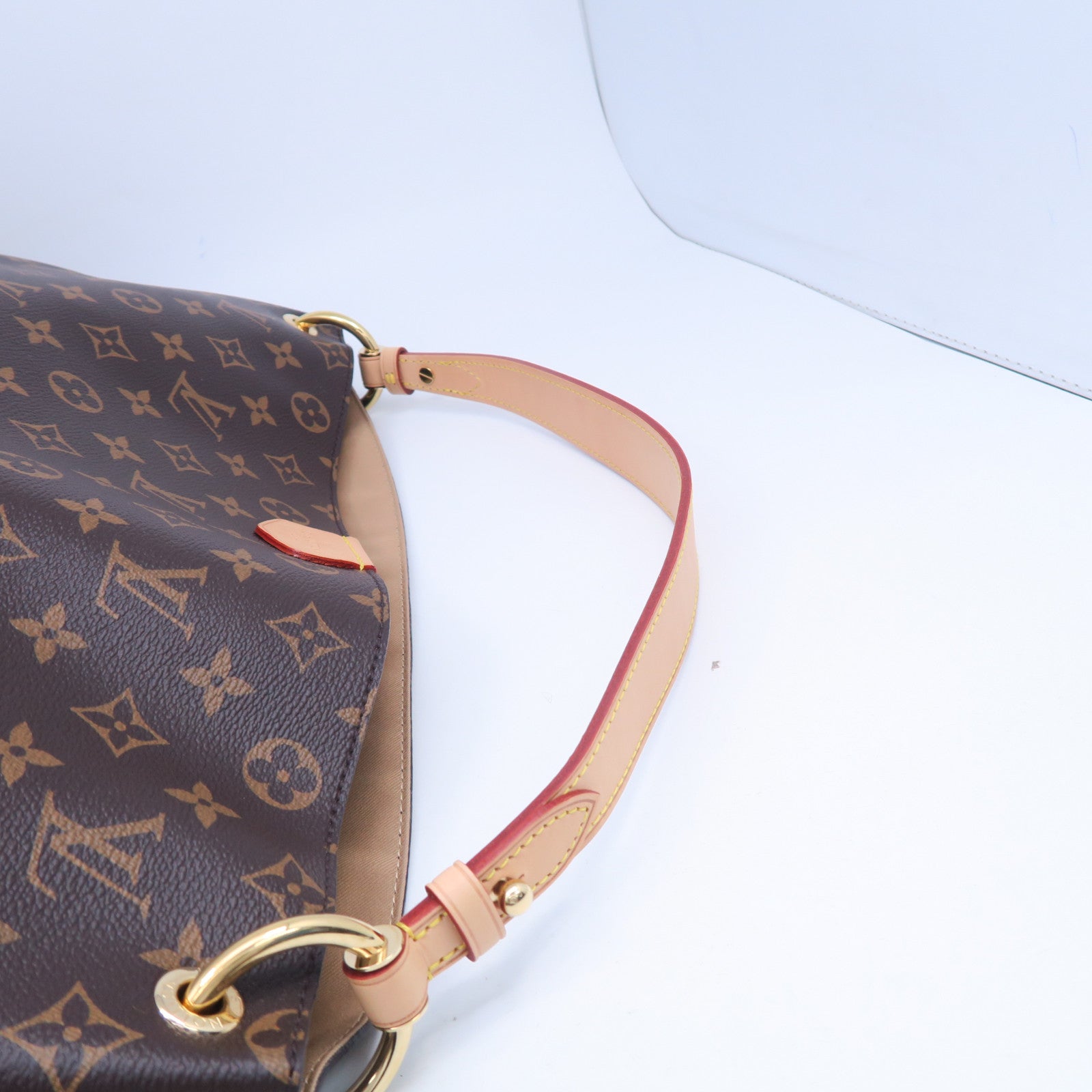 LOUIS VUITTON Monogram Graceful MM金扣肩背袋啡色