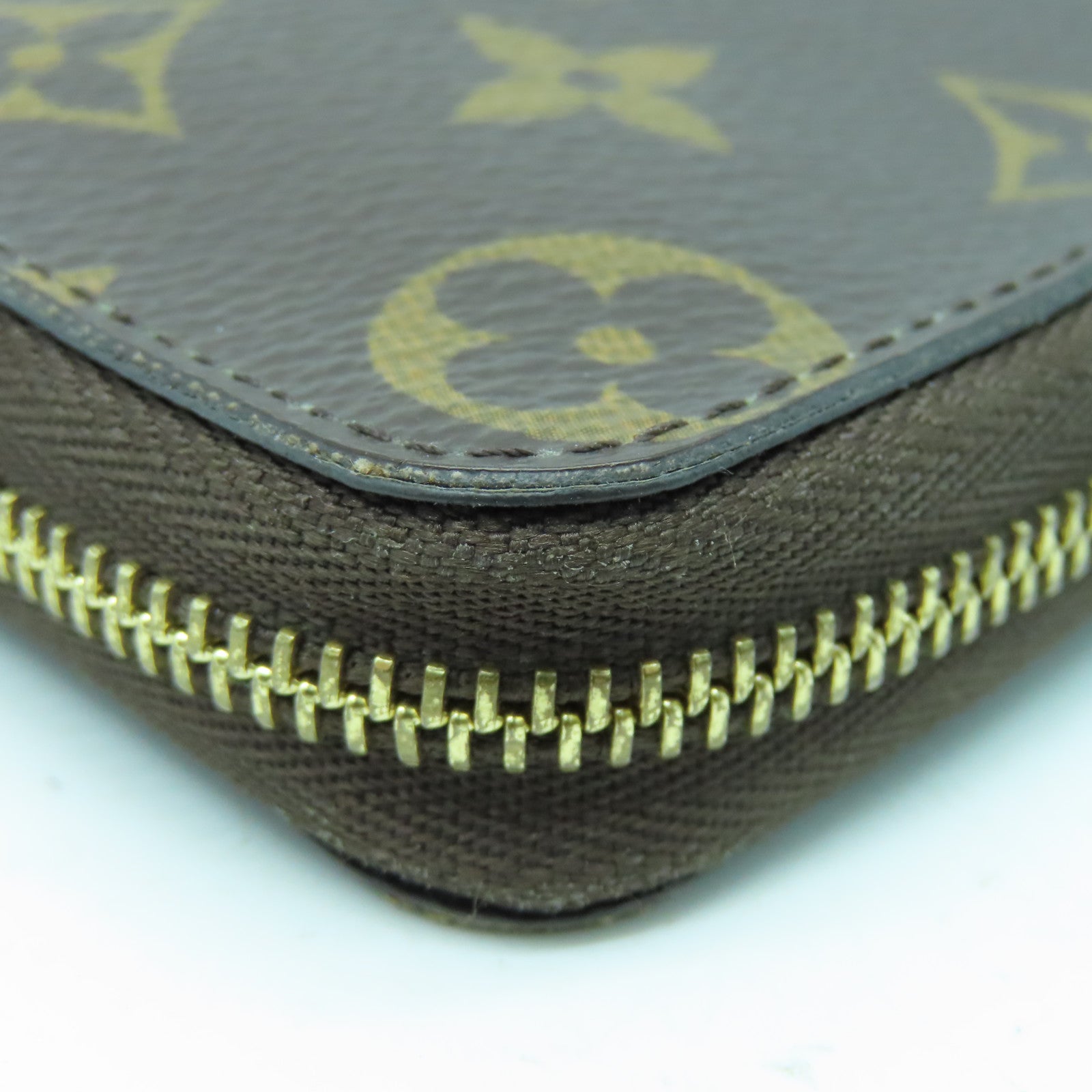 LOUIS VUITTON Monogram Zippy Coin Purse金扣零錢包棕色