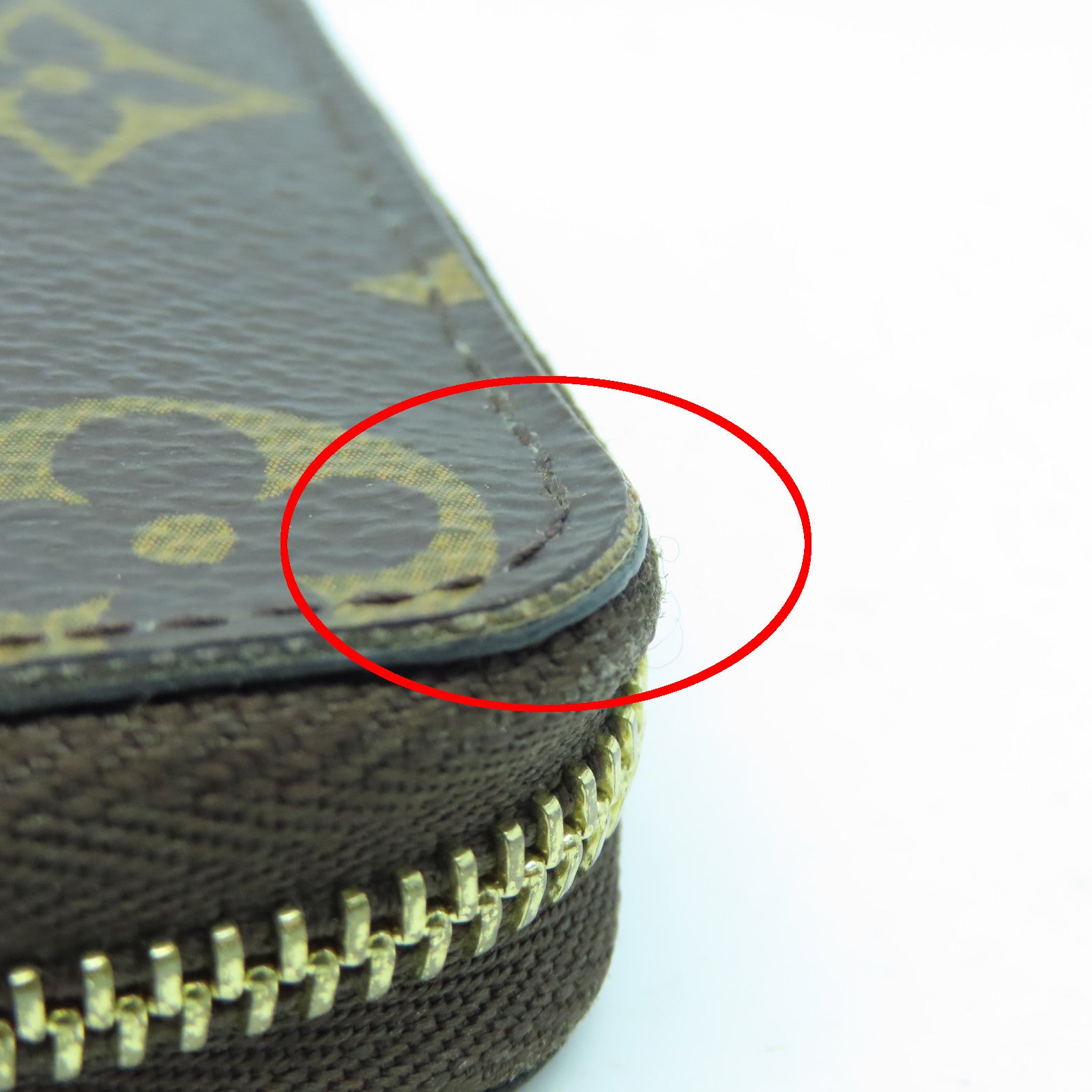 LOUIS VUITTON Monogram Zippy Coin Purse金扣零錢包棕色