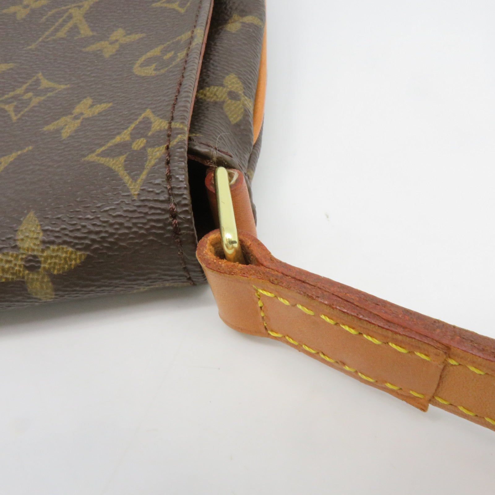 LOUIS VUITTON Monogram Musette Shoulder金扣肩背袋啡色