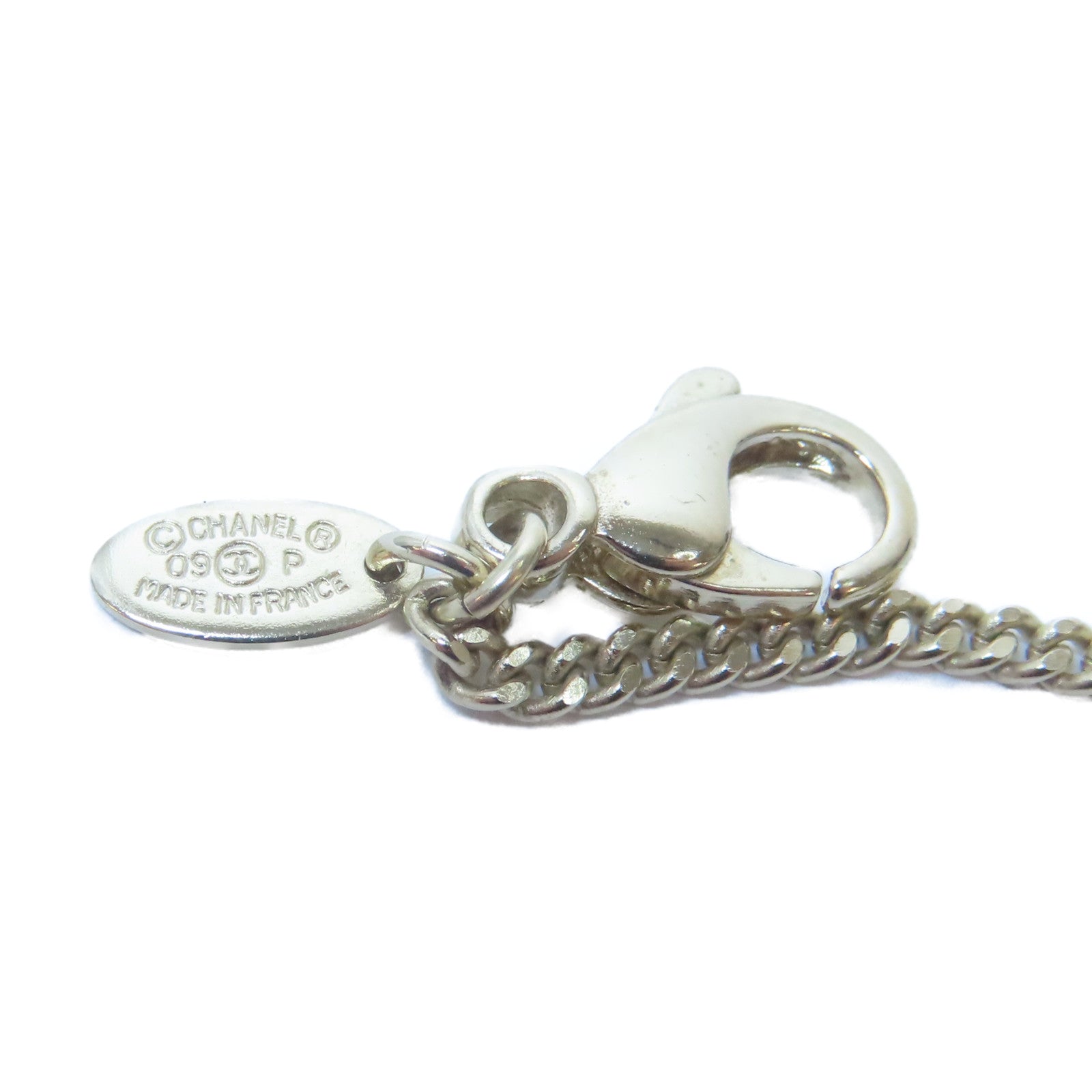 CHANEL 金屬Necklace金扣項鍊金色/黑色