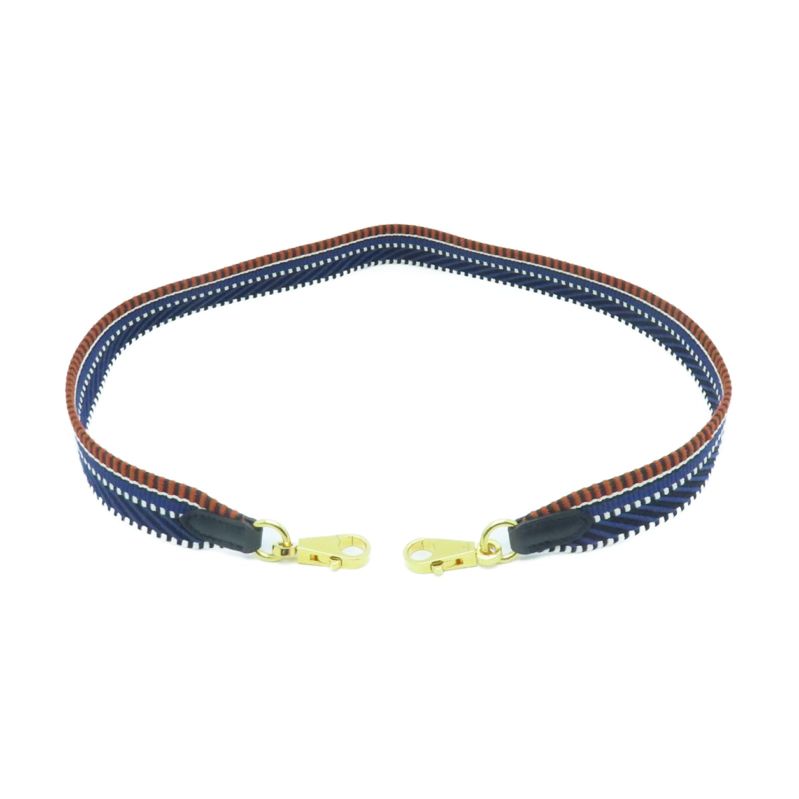 HERMES 帆布Strap金扣肩帶彩色