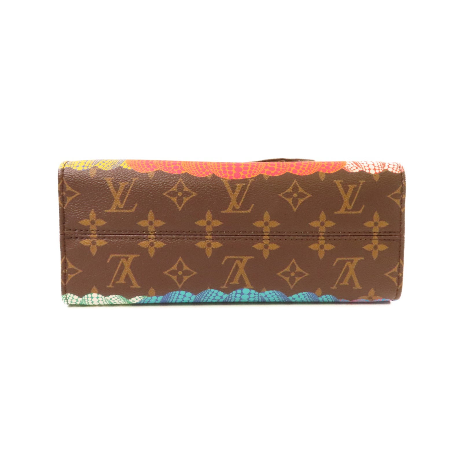 LOUIS VUITTON Monogram LV x YK OnTheGo PM 2Way Shoulder Bag金扣手挽肩背兩用袋啡色/彩色