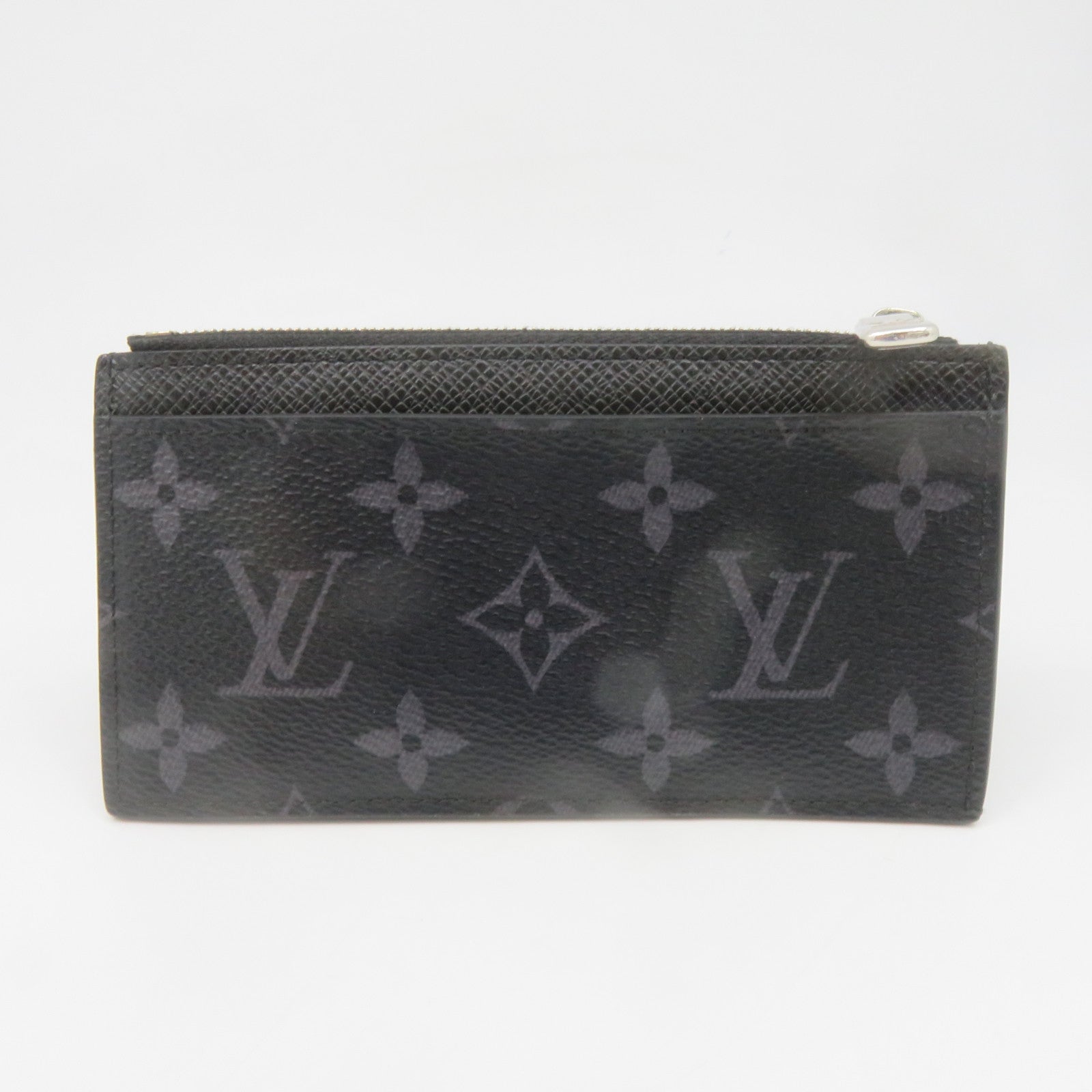 LOUIS VUITTON Monogram Eclipse Taigarama零錢卡片包黑色