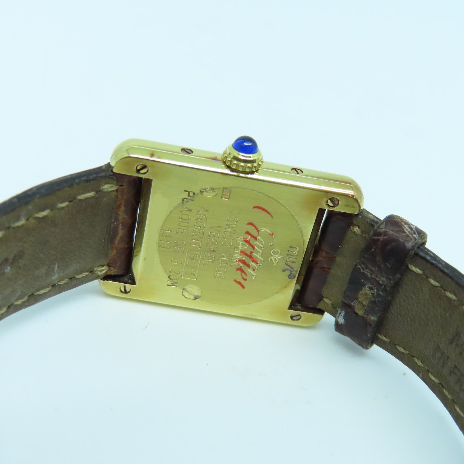 CARTIER Must De Cartier Leather Strap/Stainless Steel Watch CARTIER Must De Cartier Leather Strap/Stainless Steel Watch