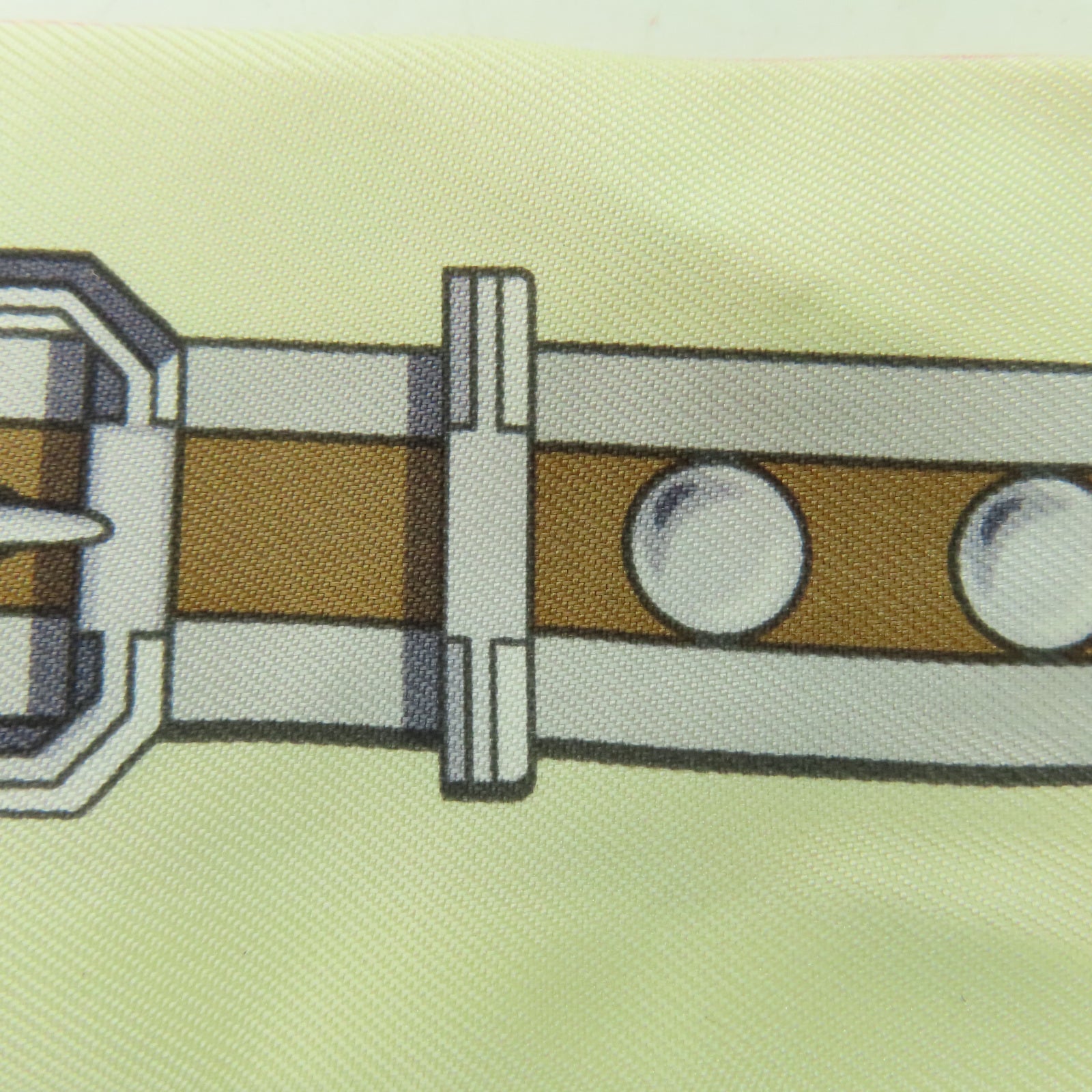 HERMES 絲質Twilly絲巾米色/粉紅色
