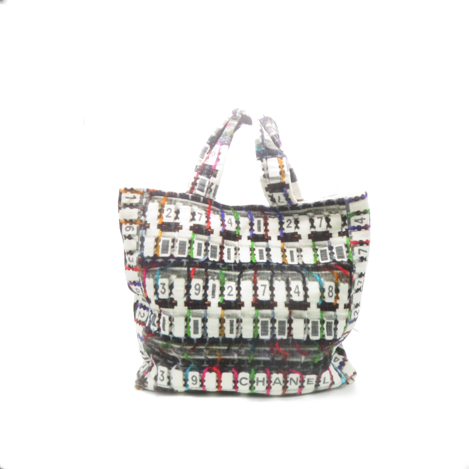 CHANEL 布料XL Terry Beach Tote Bag白色/彩色