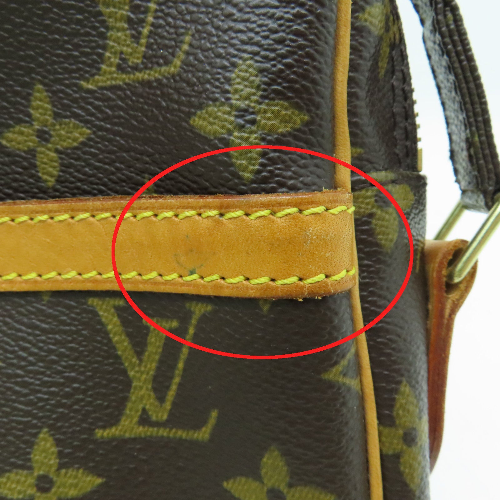 LOUIS VUITTON Monogram Danube Gold Buckle Shoulder Bag Brown