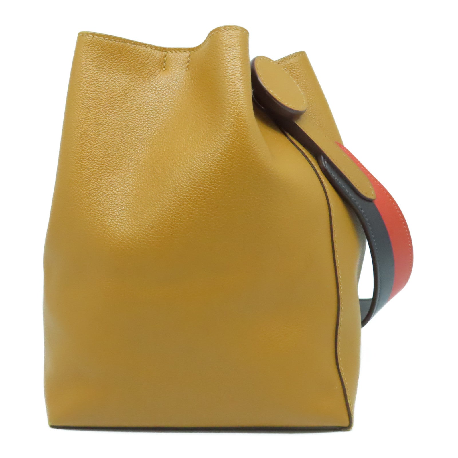 HERMES Evercolor皮革Licol肩背袋經典駝色