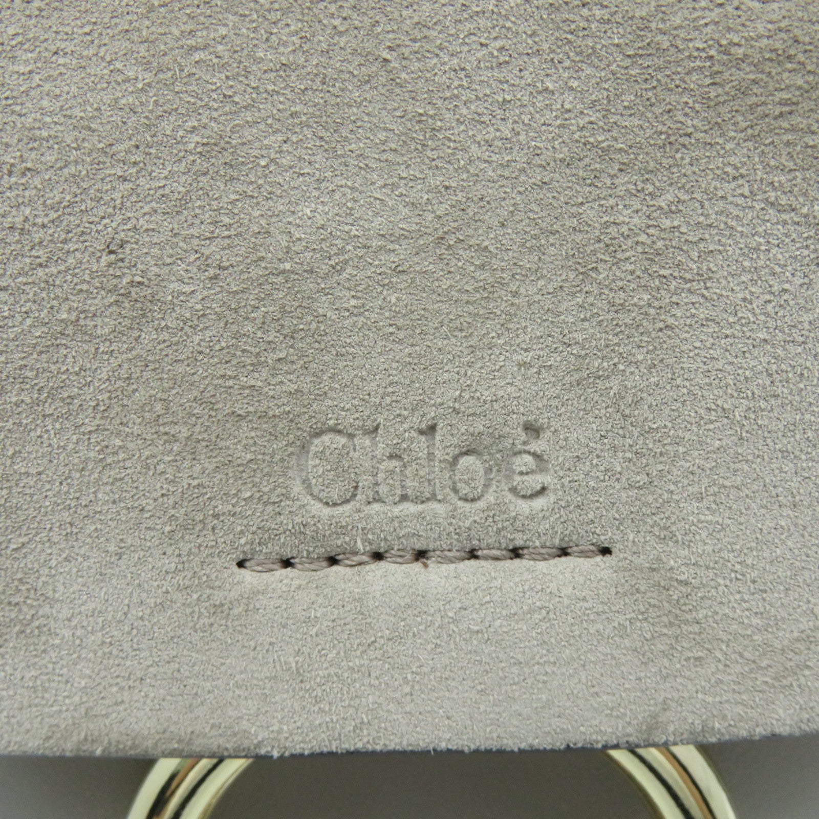 Chloe 牛皮皮革/麂皮皮革Faye Mini Bag 2Way Shoulder Bag手挽肩背两用袋灰色