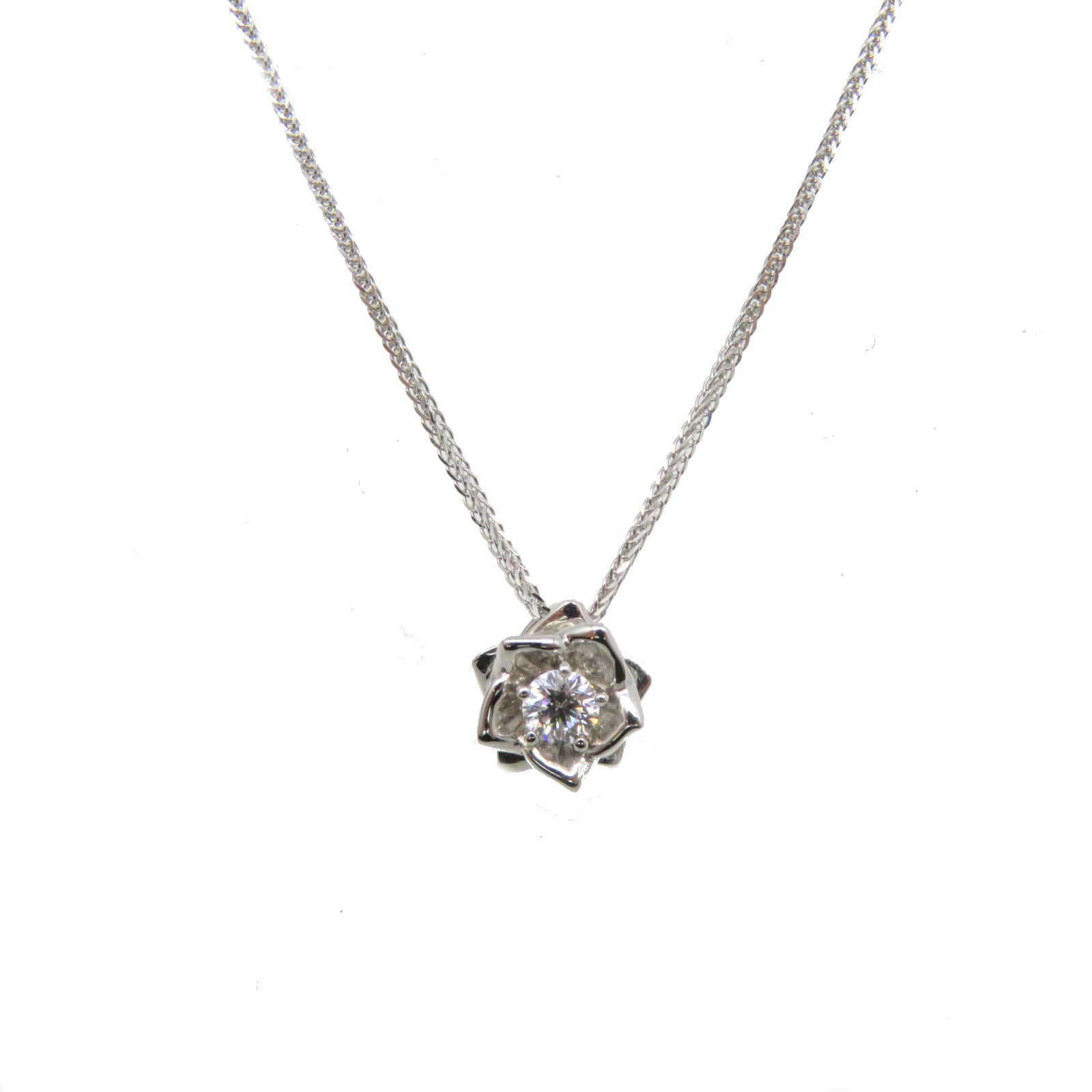 JEWELRY 18K白金/0.18ct钻石Diamond Necklace项链