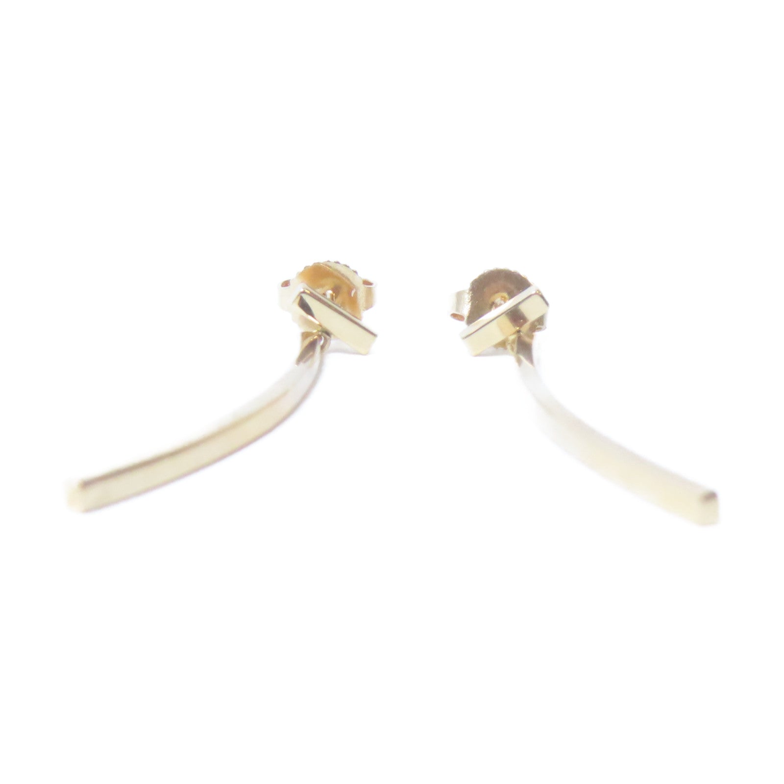 TIFFANY＆CO 18K黃金T Wire Bar Earrings耳環金色