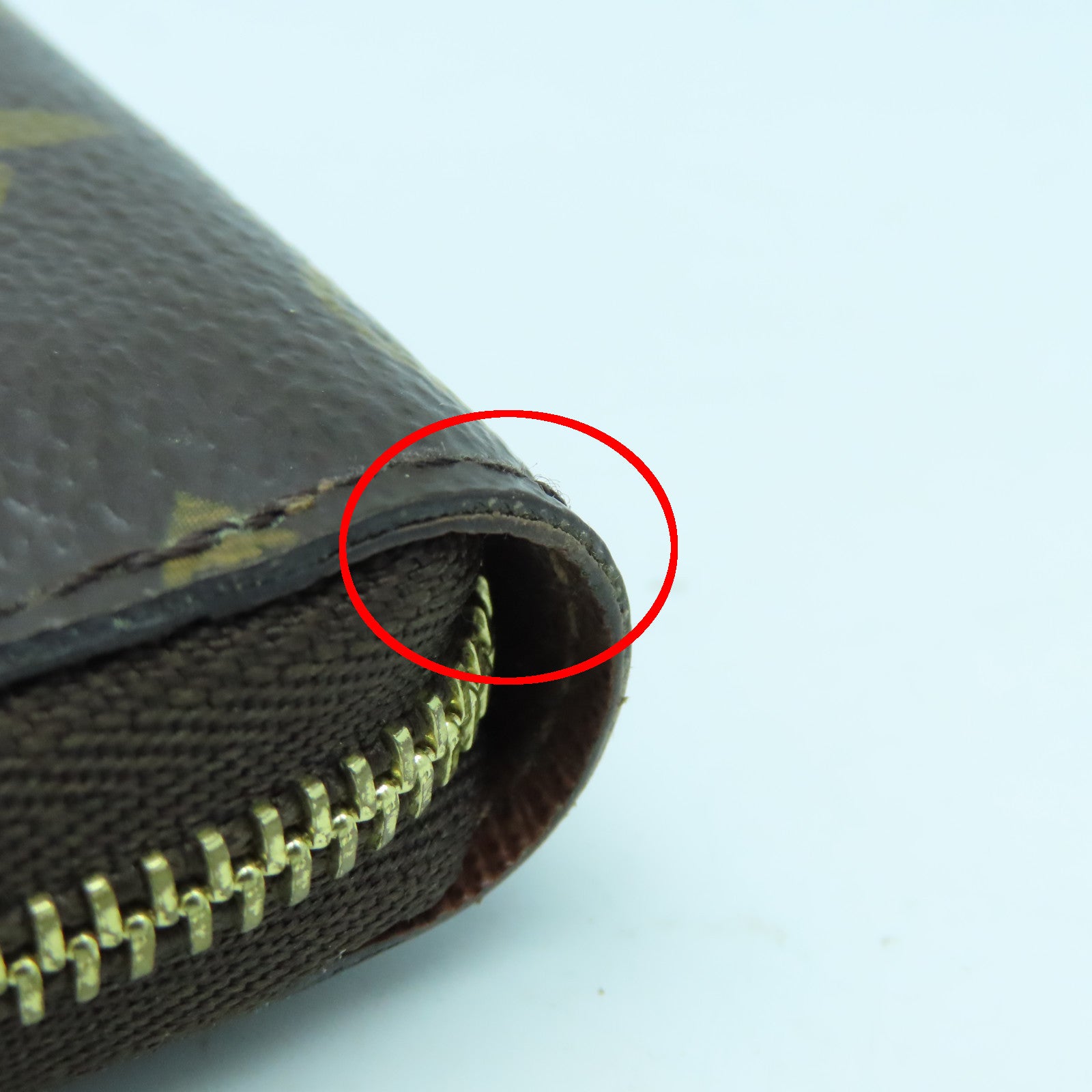 LOUIS VUITTON Monogram Zippy Coin Purse金扣零錢包棕色
