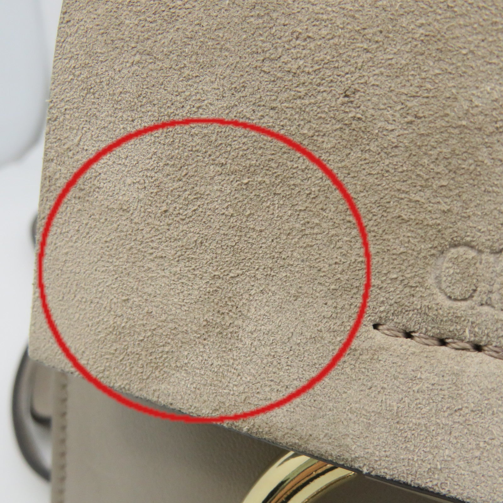Chloe 牛皮皮革/麂皮皮革Faye Mini Bag 2Way Shoulder Bag手挽肩背两用袋灰色