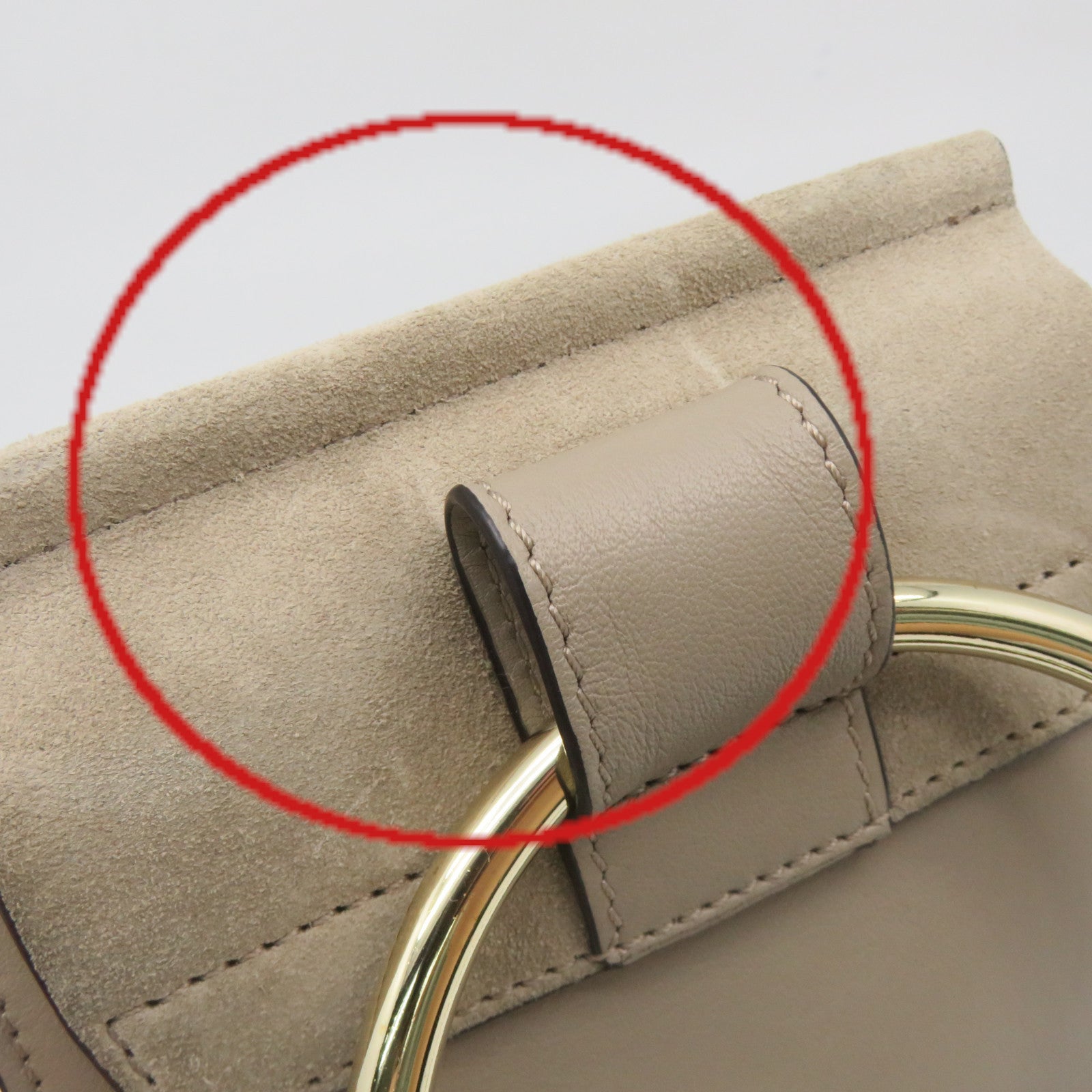 Chloe 牛皮皮革/麂皮皮革Faye Mini Bag 2Way Shoulder Bag手挽肩背两用袋灰色