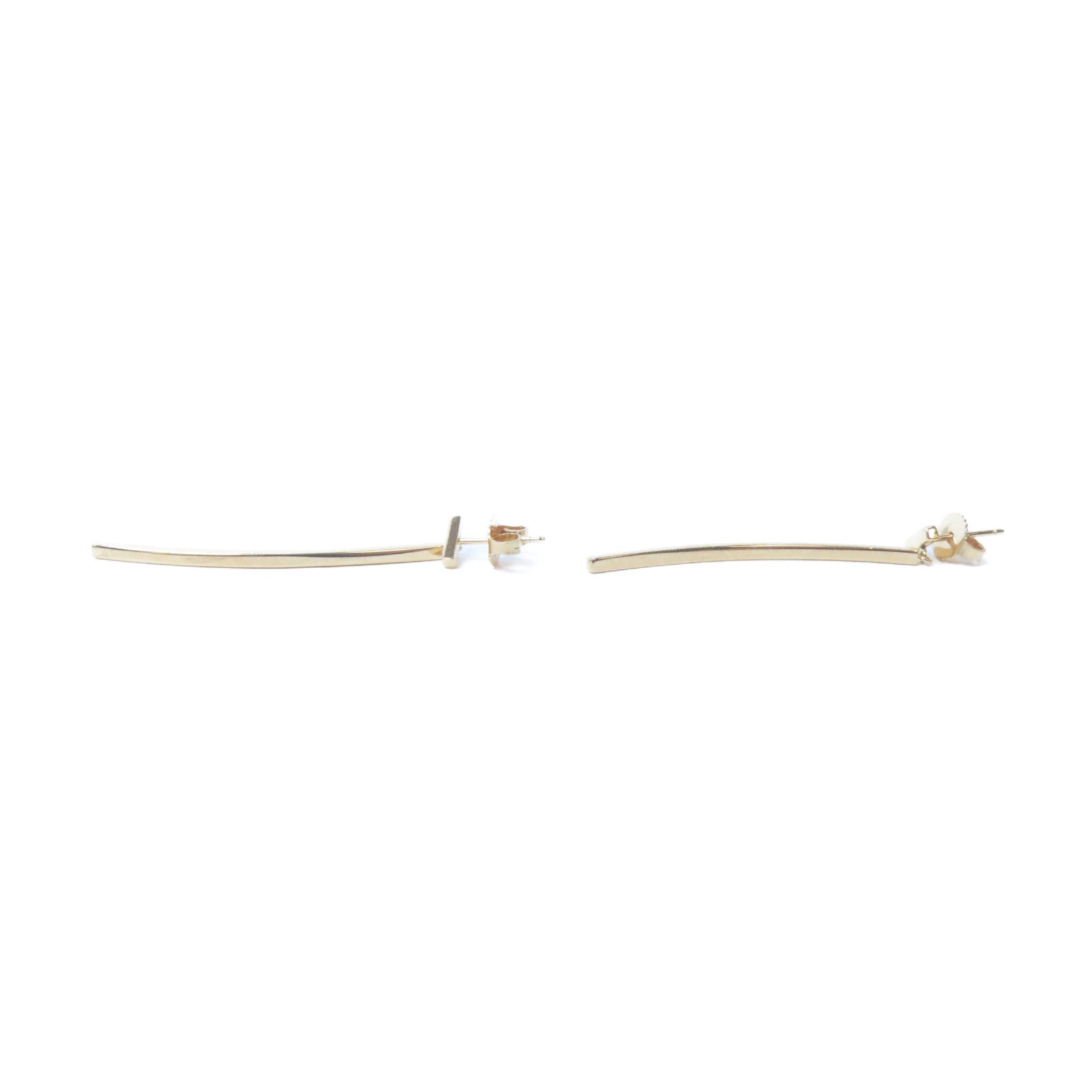 TIFFANY＆CO 18K黃金T Wire Bar Earrings耳環金色