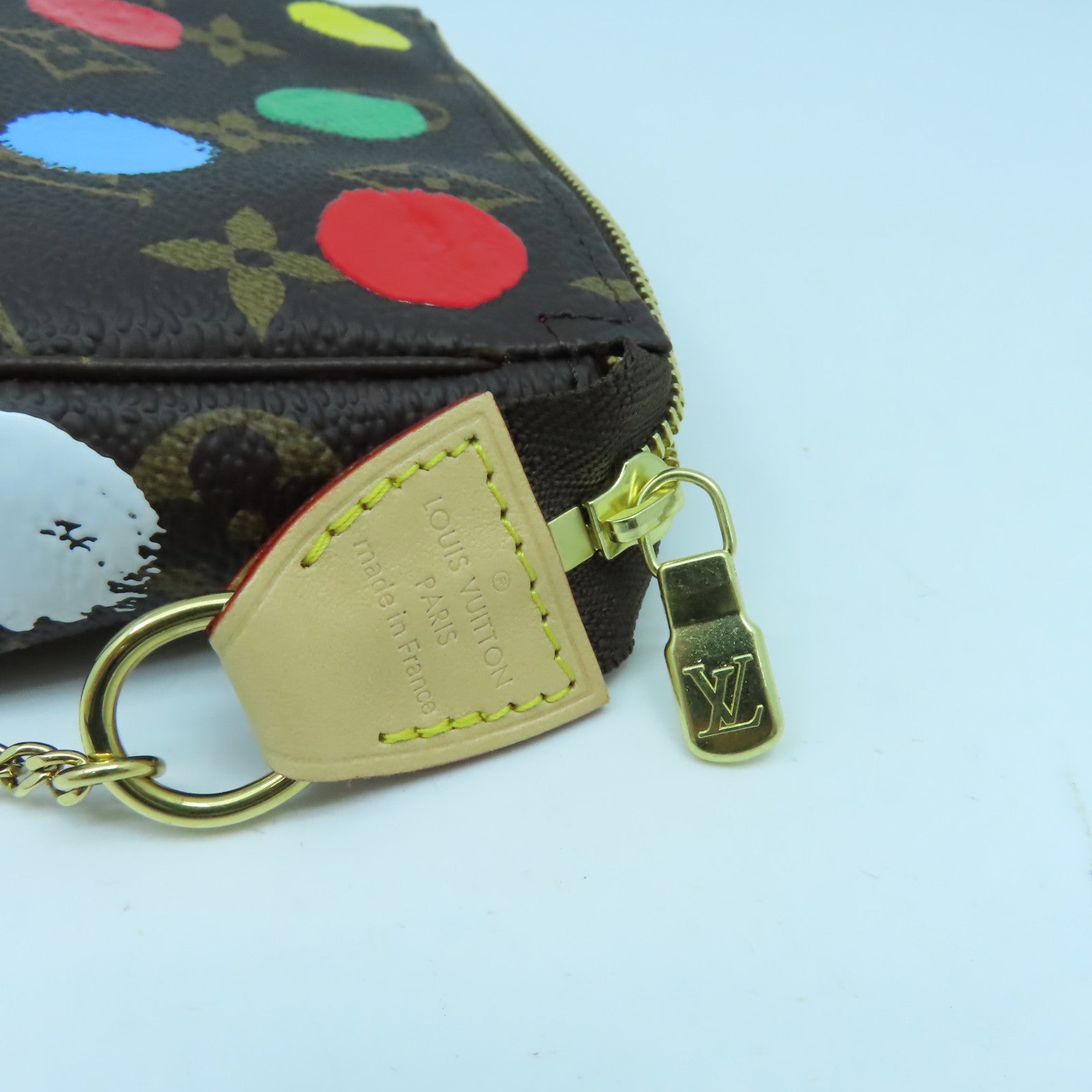 LOUIS VUITTON Monogram LV x YK Mini Pochette Accessories金扣手拿包啡色/彩色