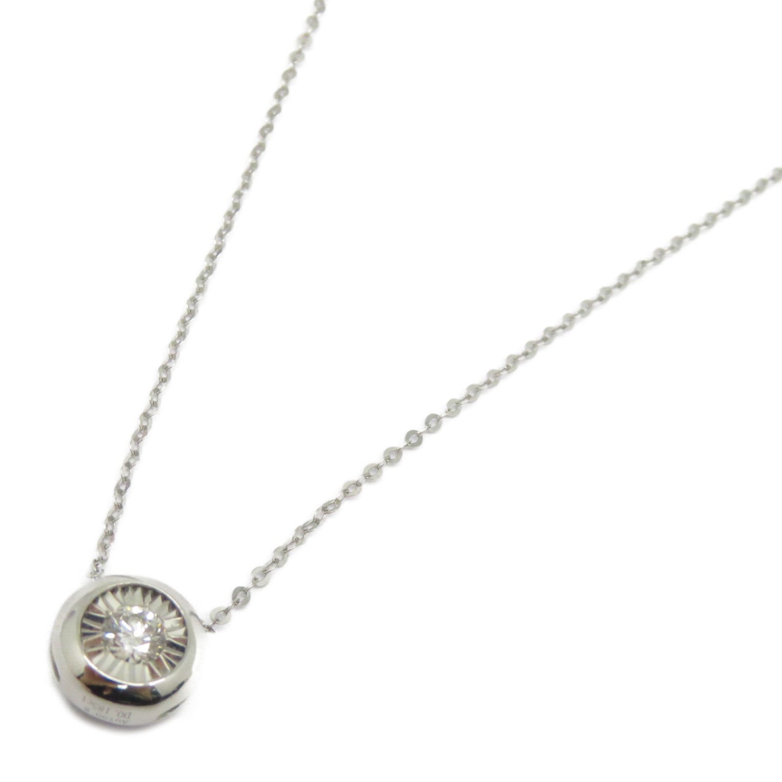JEWELRY 18K白金Sapphire Diamond Necklace 0.326ct藍寶石/0.185ct鑽石項鍊