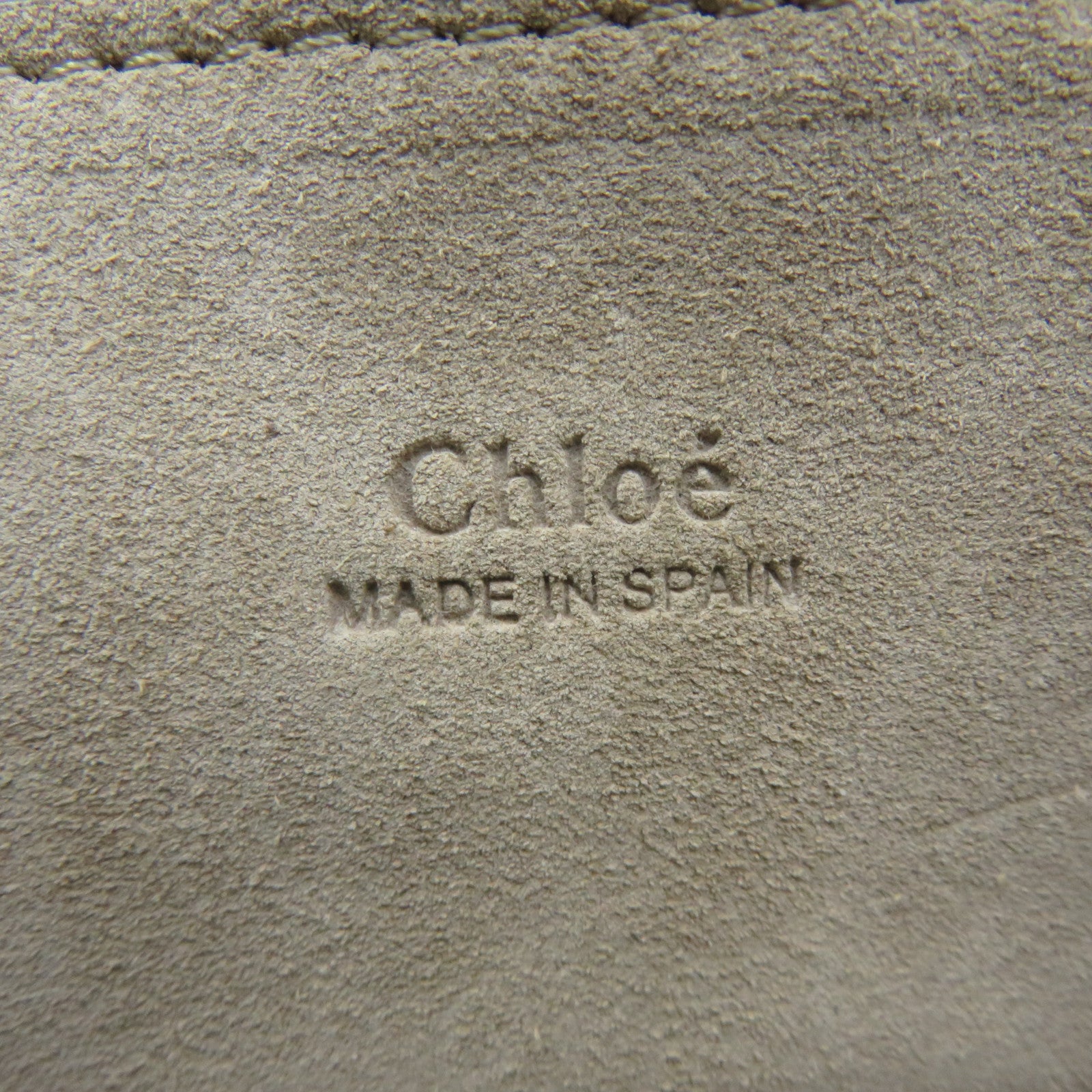 Chloe 牛皮皮革/麂皮皮革Faye Mini Bag 2Way Shoulder Bag手挽肩背两用袋灰色