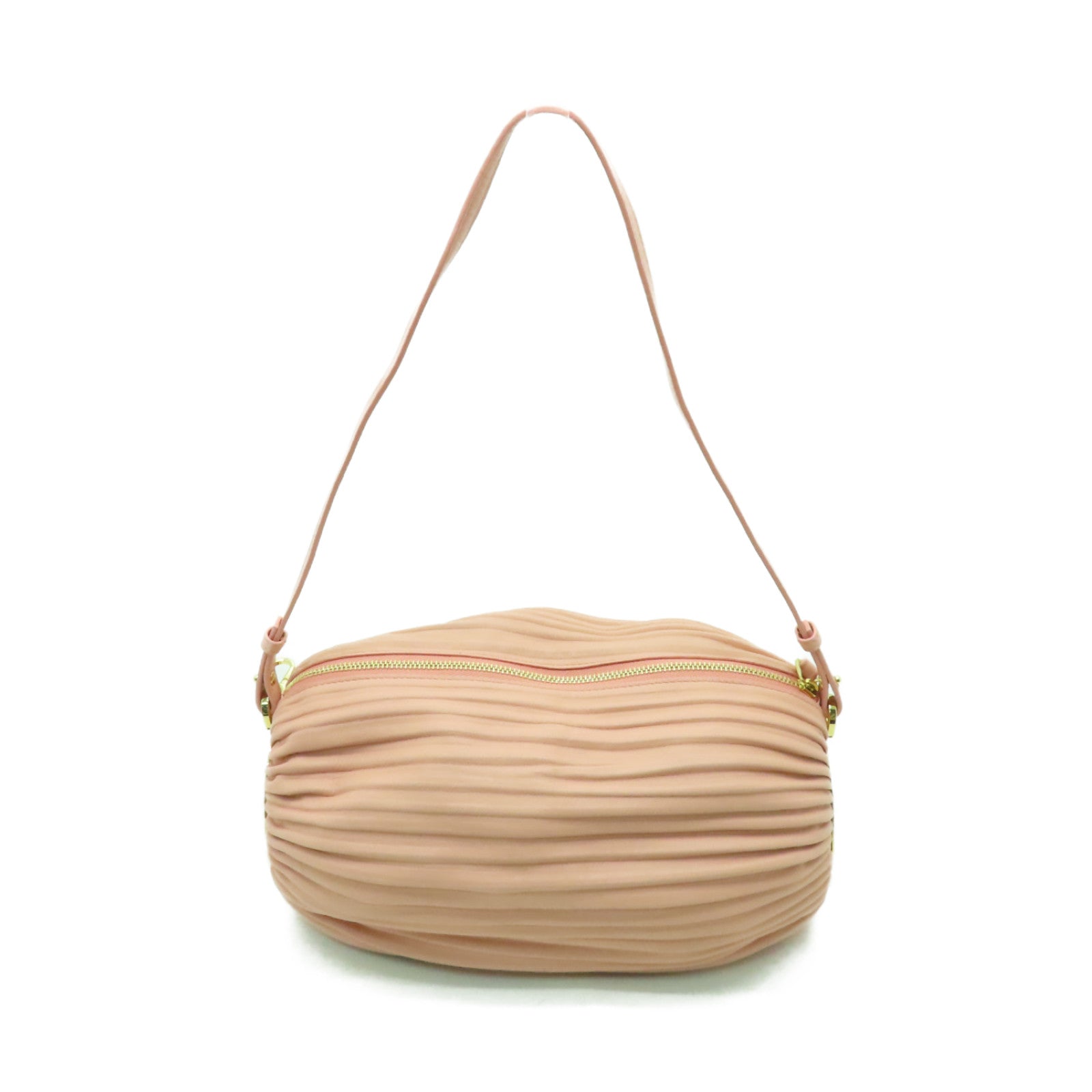 LOEWE 牛皮皮革Bracelet Pouch金扣鏈帶肩背袋粉紅色