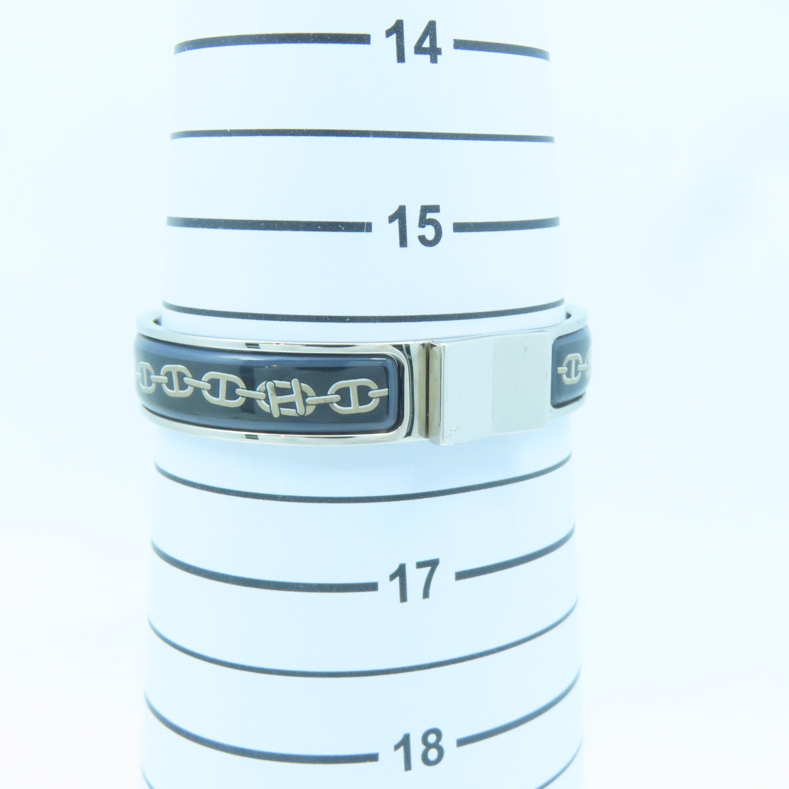 HERMES Metal Bangle Bangle Blue Silver