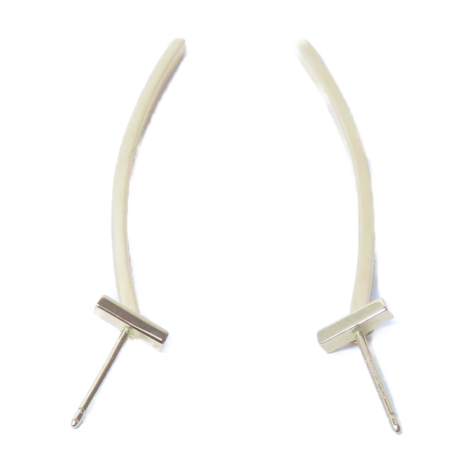 TIFFANY＆CO 18K黃金T Wire Bar Earrings耳環金色