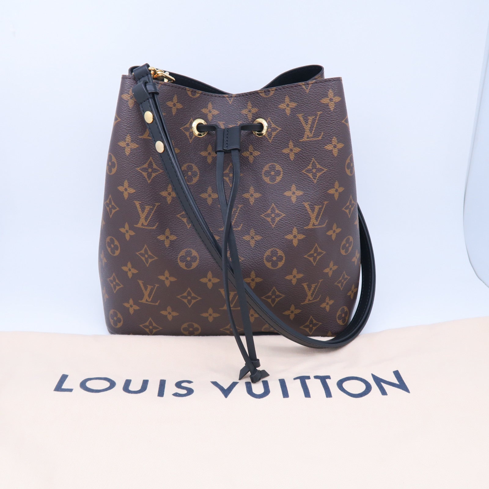 LOUIS VUITTON Monogram Neo Noe MM金扣肩背袋啡色