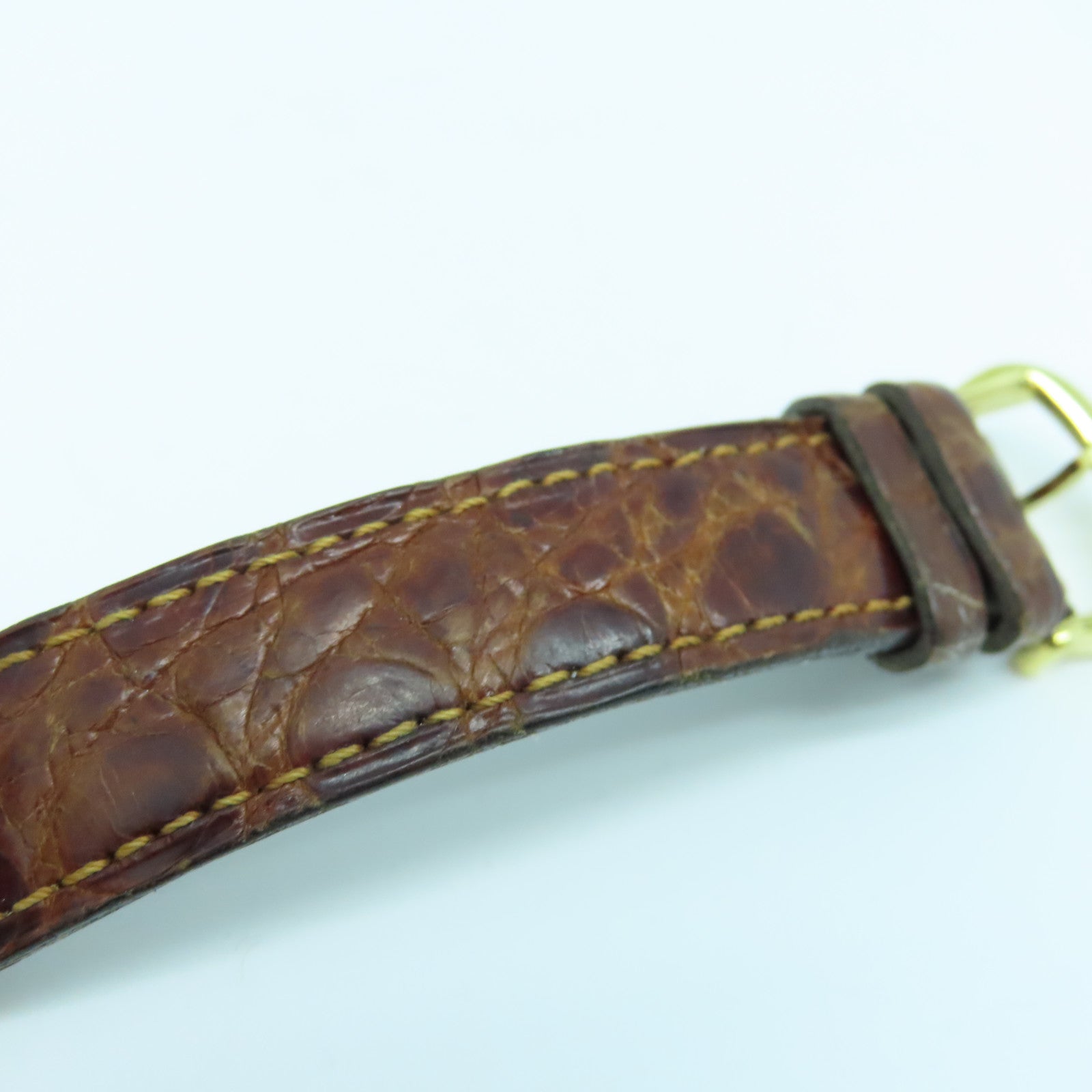 CARTIER Must De Cartier皮革带/不锈钢手表石英机芯米色